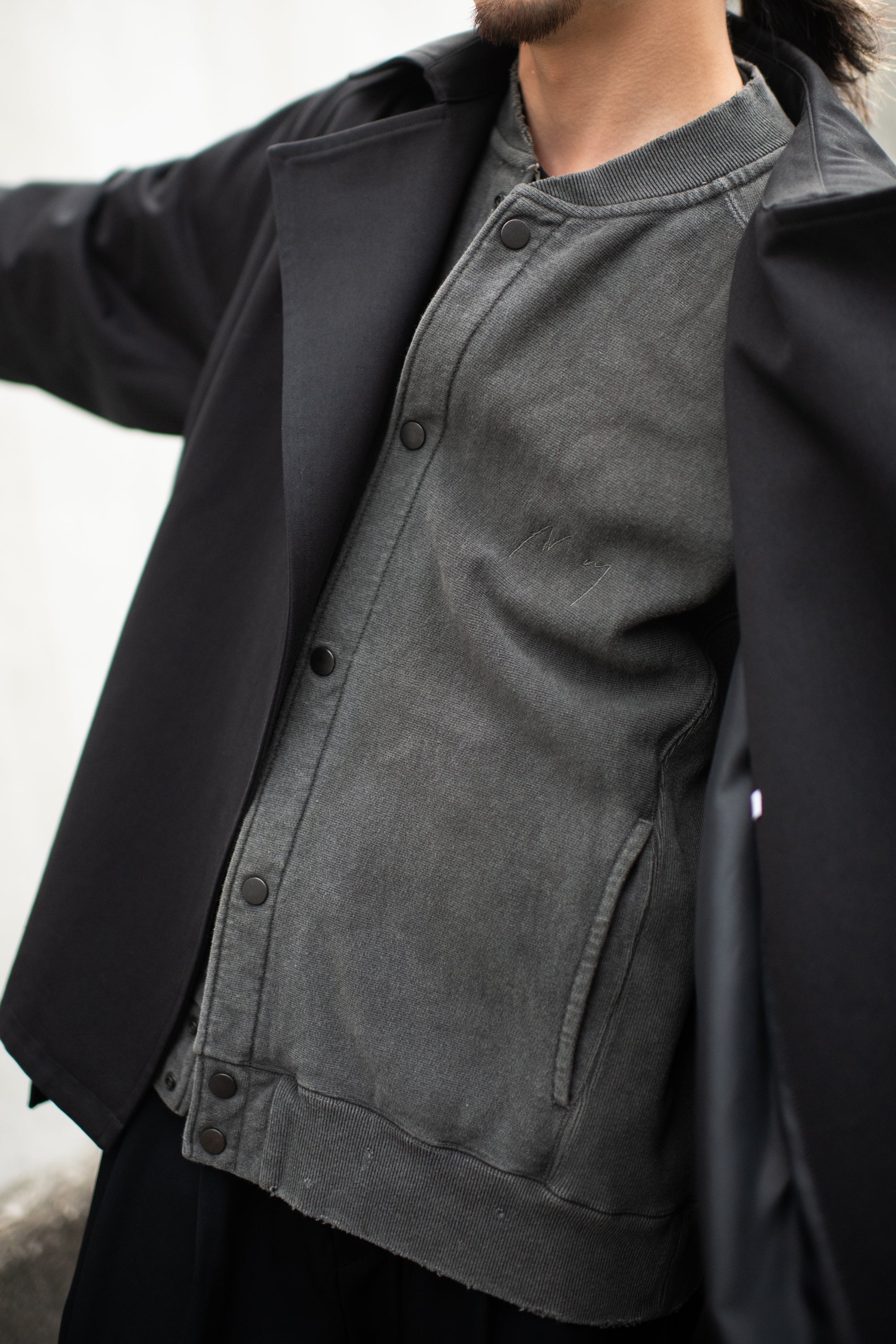 【ANCELLM/exclusive】SWEAT SNAP JACKET EX