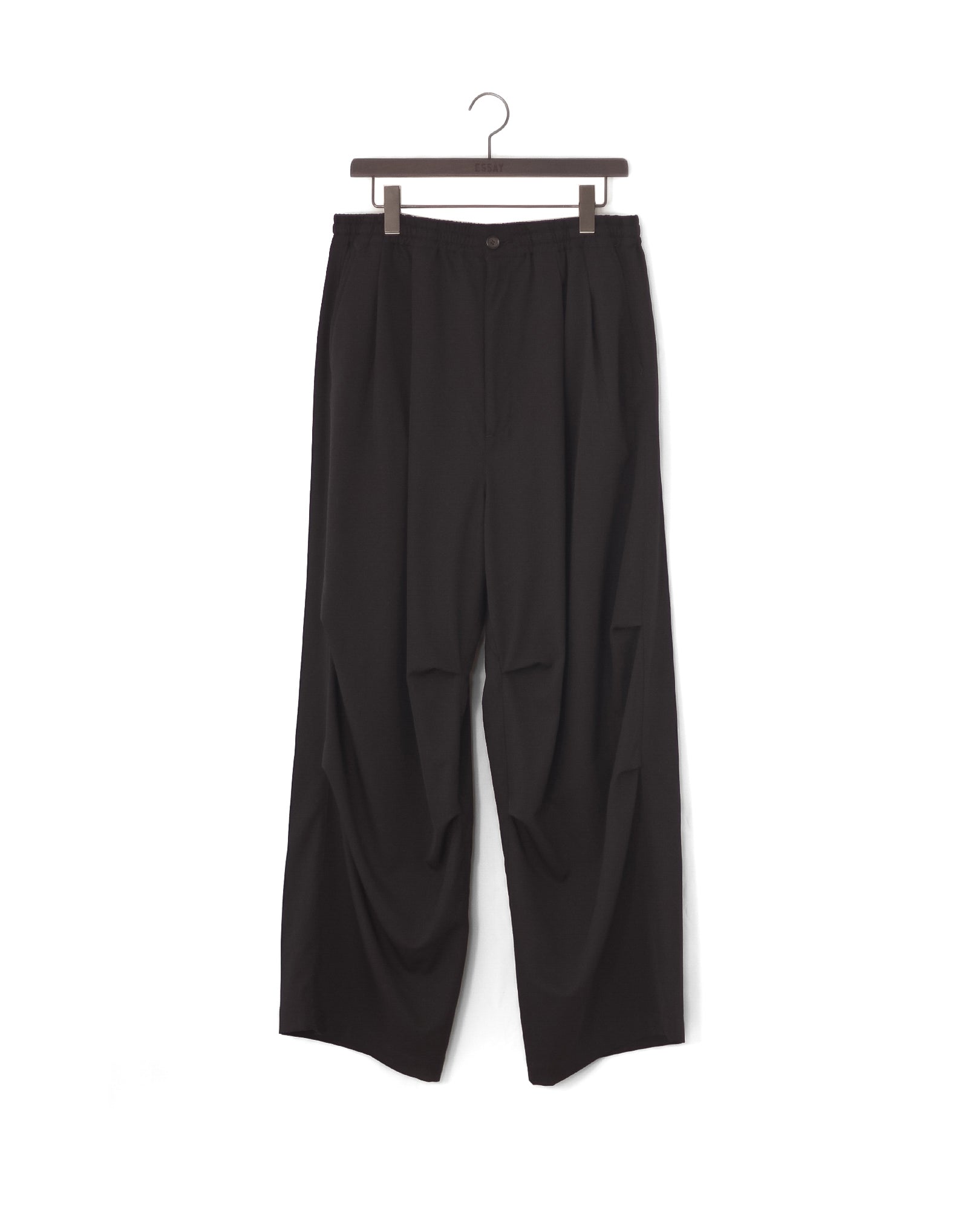WOOL WIDE TRACK TROUSERS