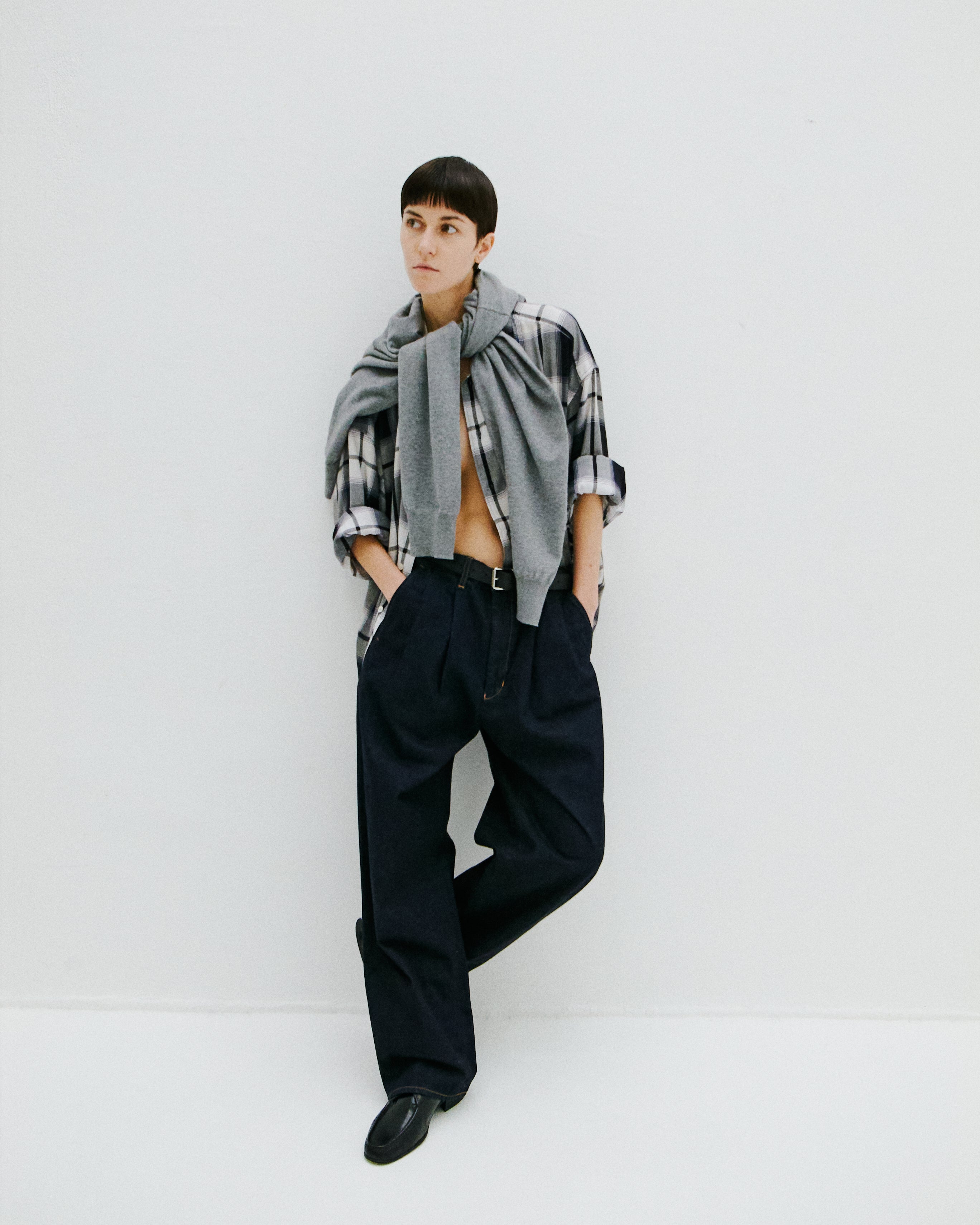DENIM SLACKS
