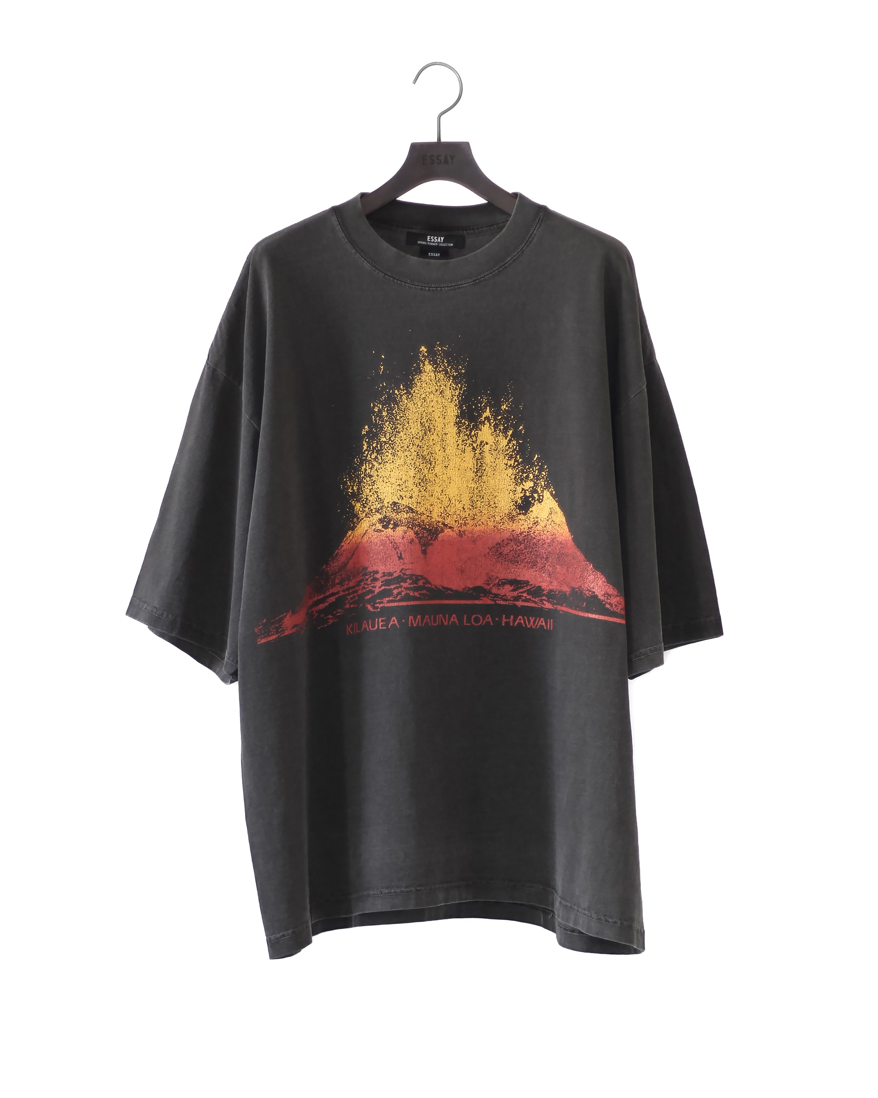 PIGMENT DROPSHOULDER T-SHIRT(VOLCANO)