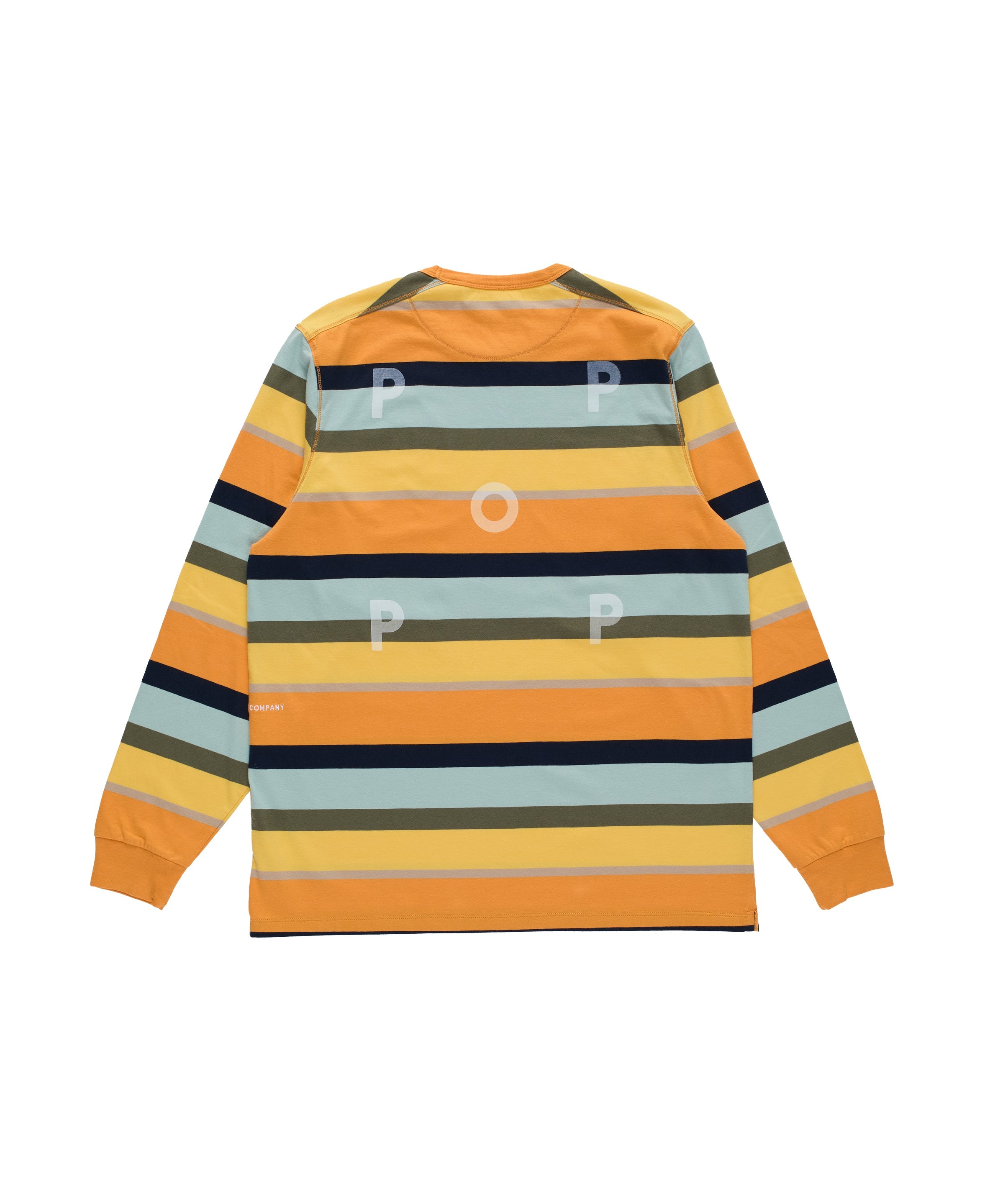 striped logo ls t-shirt
