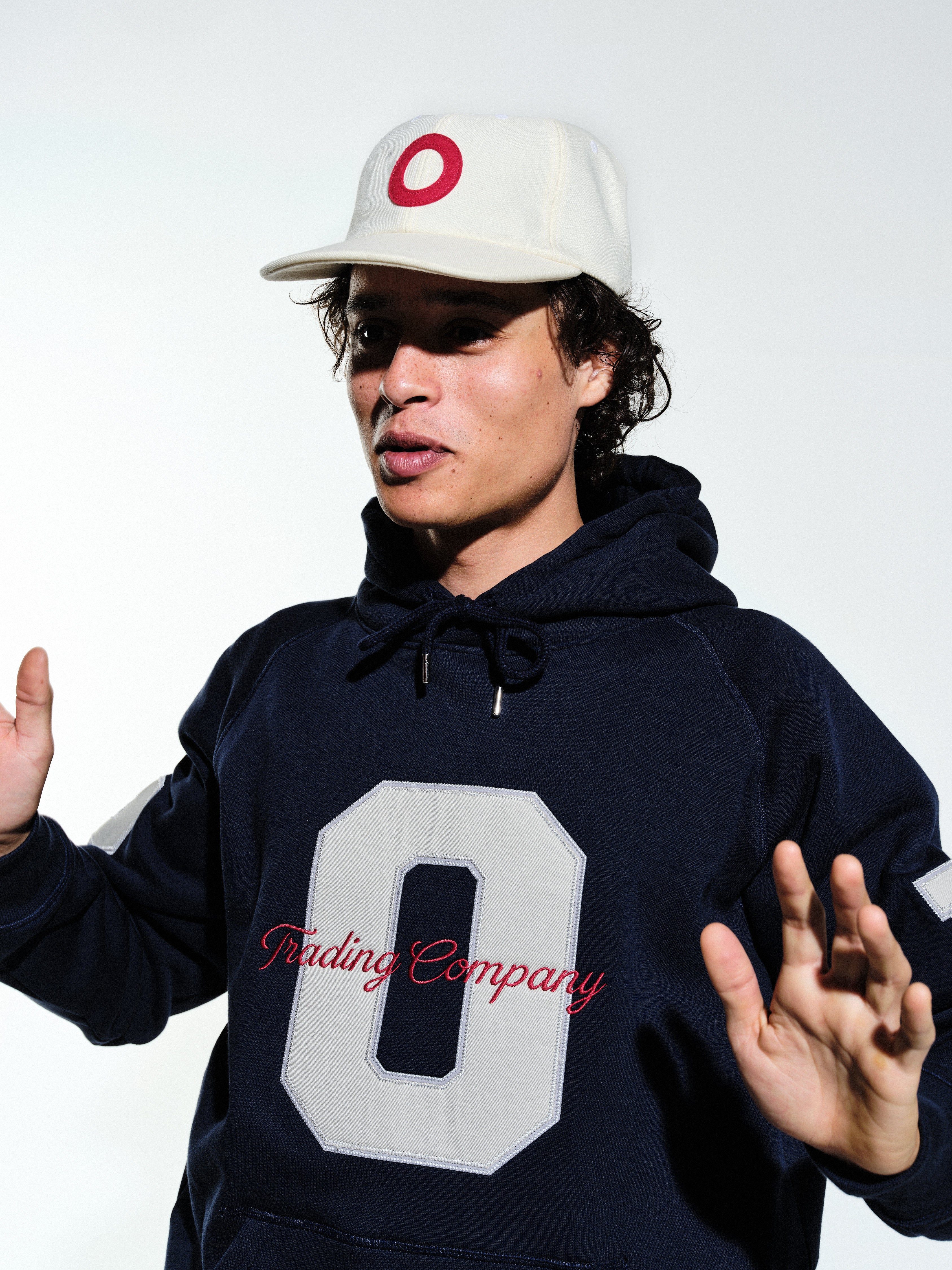 o sixpanel hat(white/haute red)