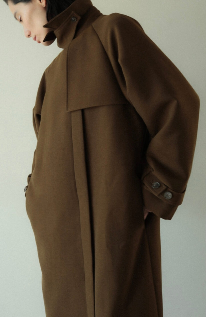 WV Mix Padded Trench Coat(Brown)