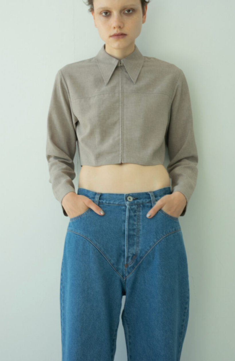 Hip Hugger 5-pockets Wide Blue Denim