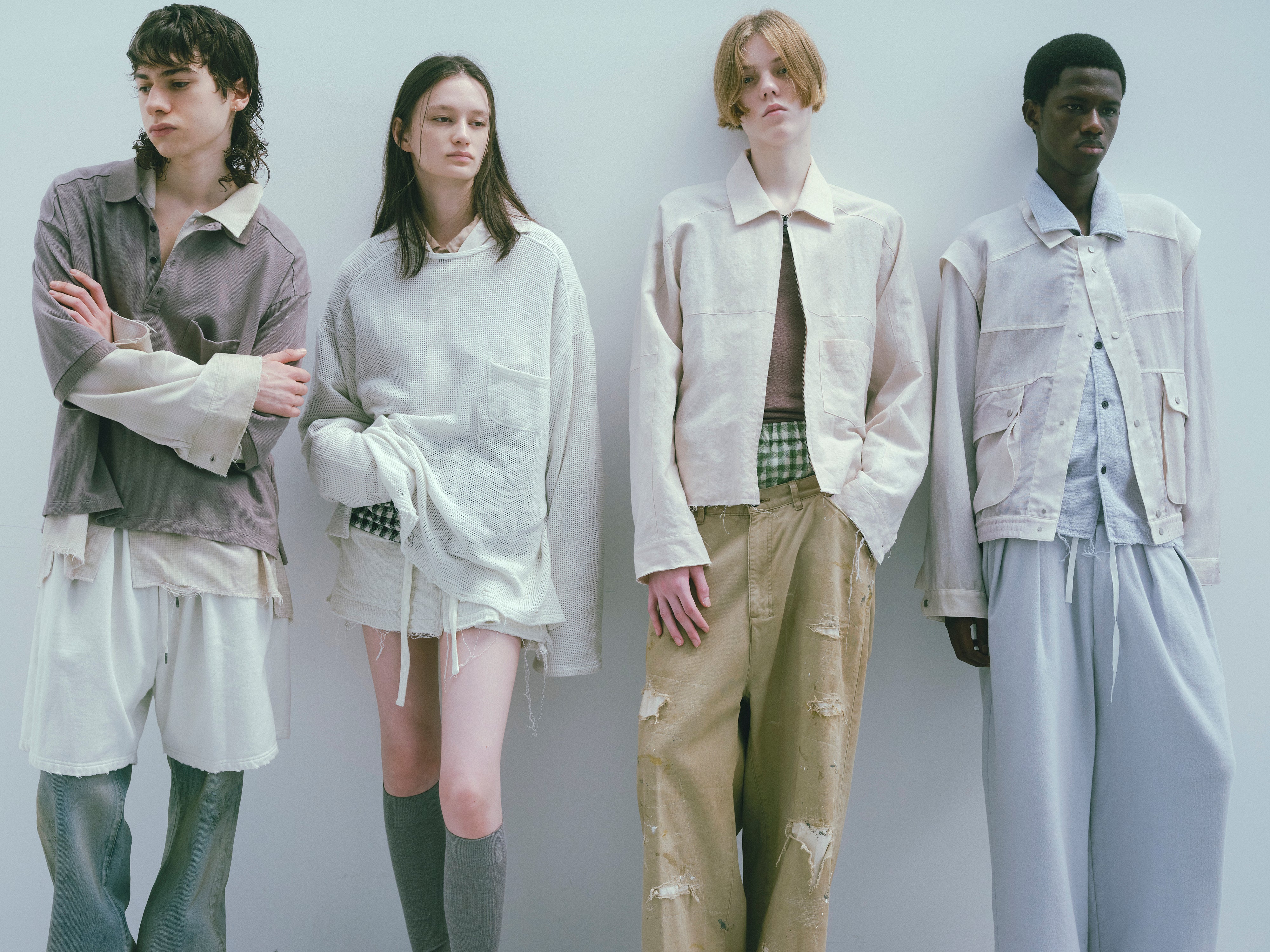 S/S POLO SHIRT(GRAY)