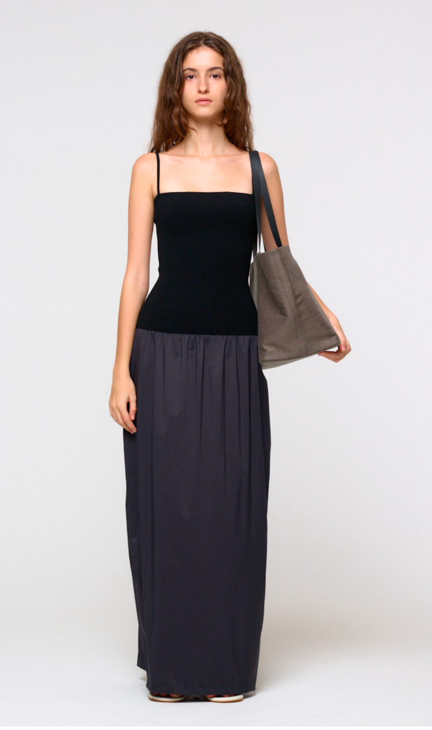 NYLON KNIT MAXI DRESS