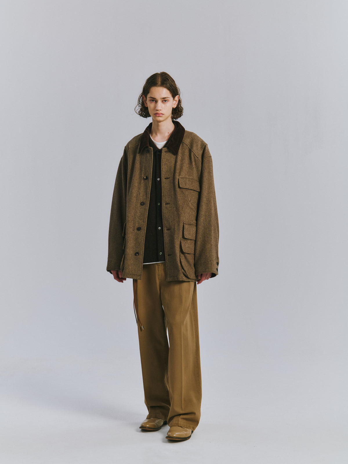 WOOL BLANKET HUNTING JACKET(BEIGE)