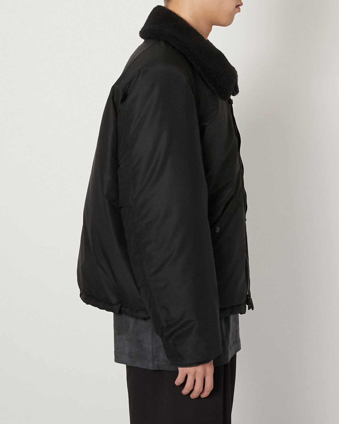 Light Wool Nylon Puffer Jacket