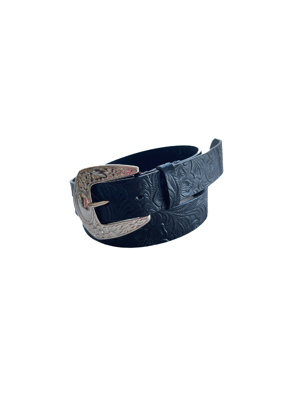 FLOWER EMBOSSED BELT