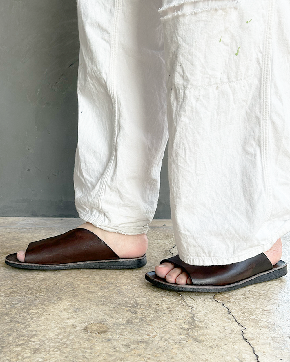 LEATHER SANDAL (46-571T-5S / T.MORO)