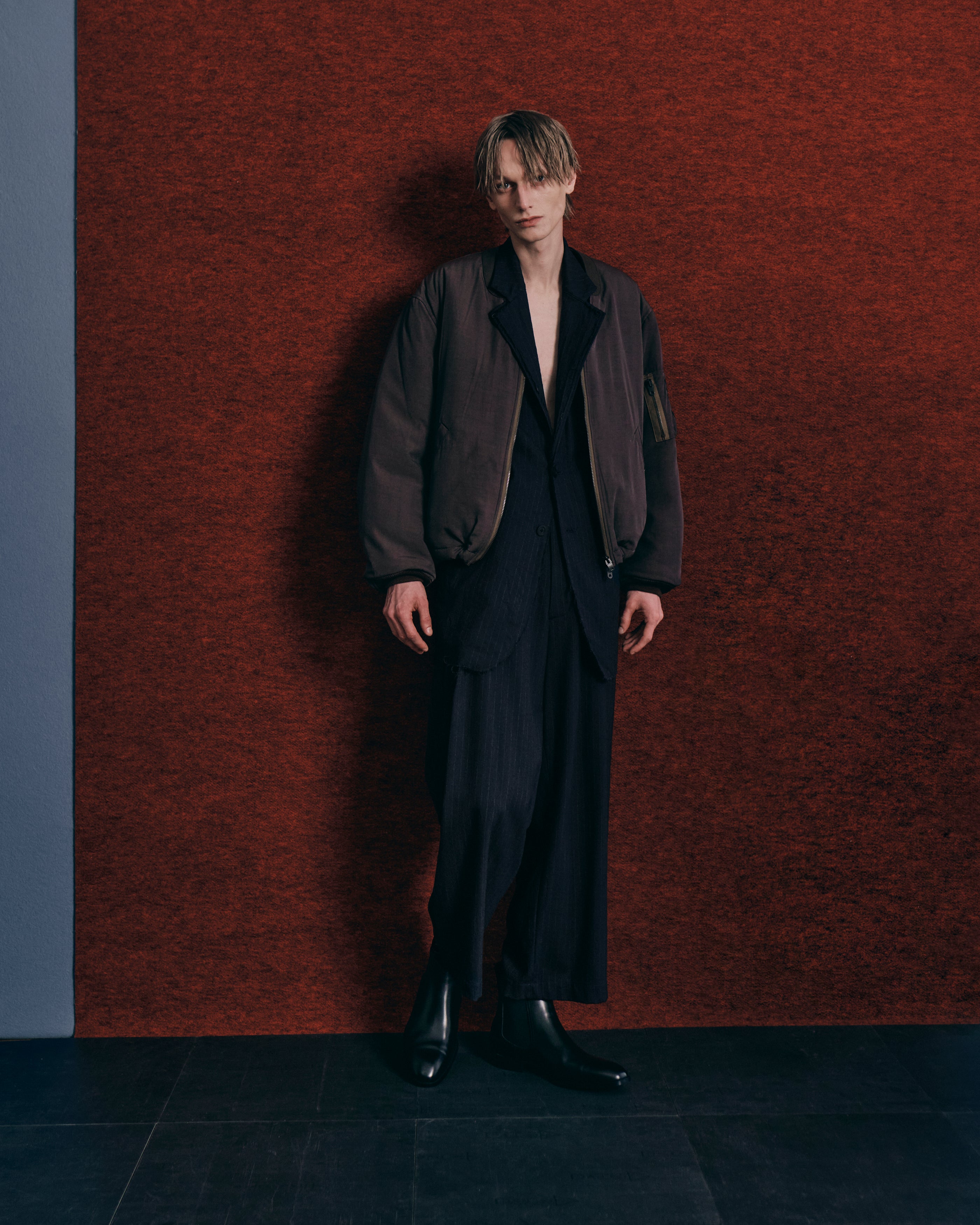 PIGMENT AND DYE PUFFER MILITARY BLOUSON