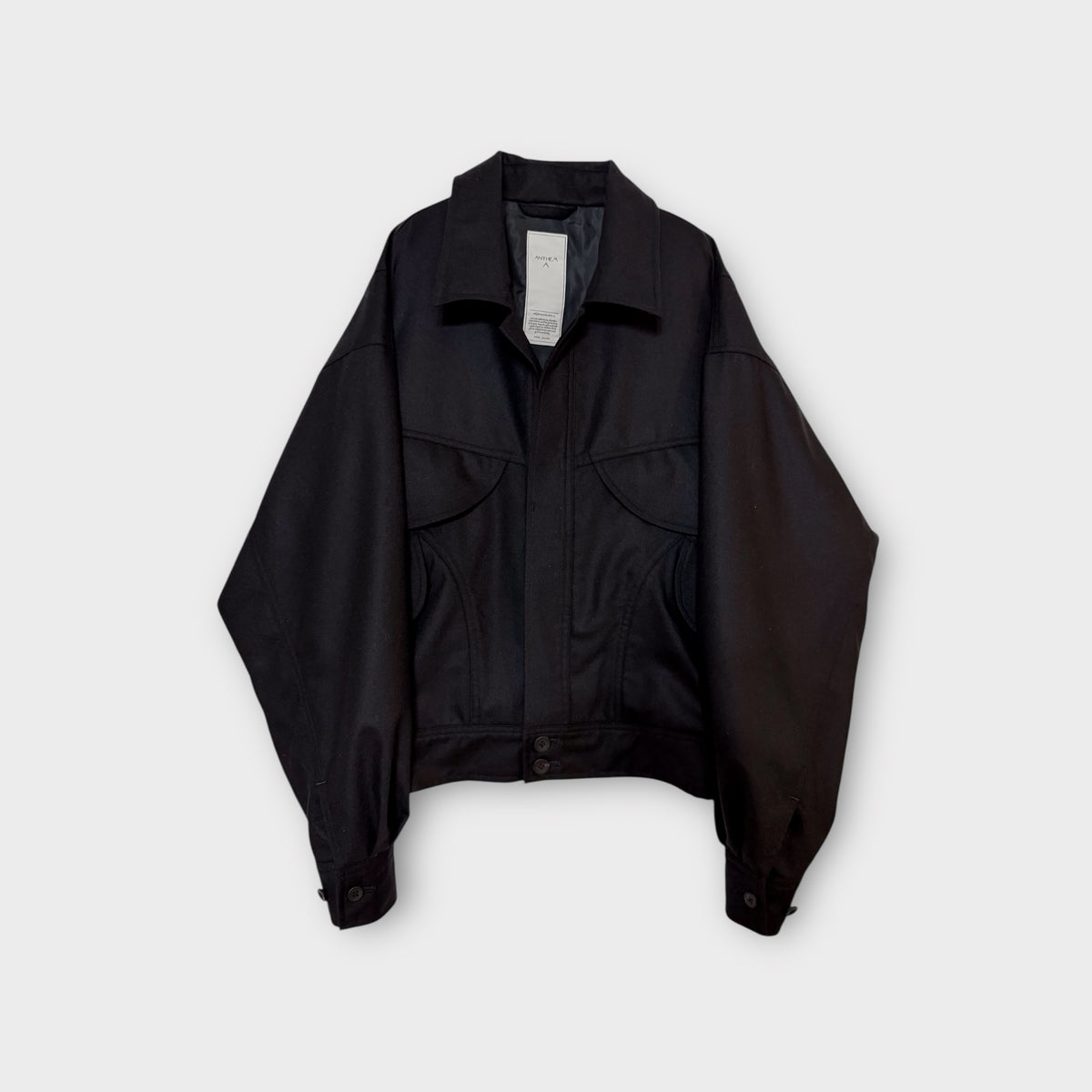 WOOL CASHMERE POPLIN MELTON POCKET BLOUSON