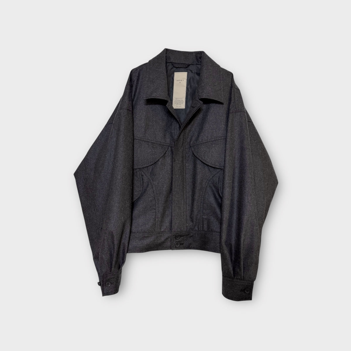 WOOL CASHMERE POPLIN MELTON POCKET BLOUSON