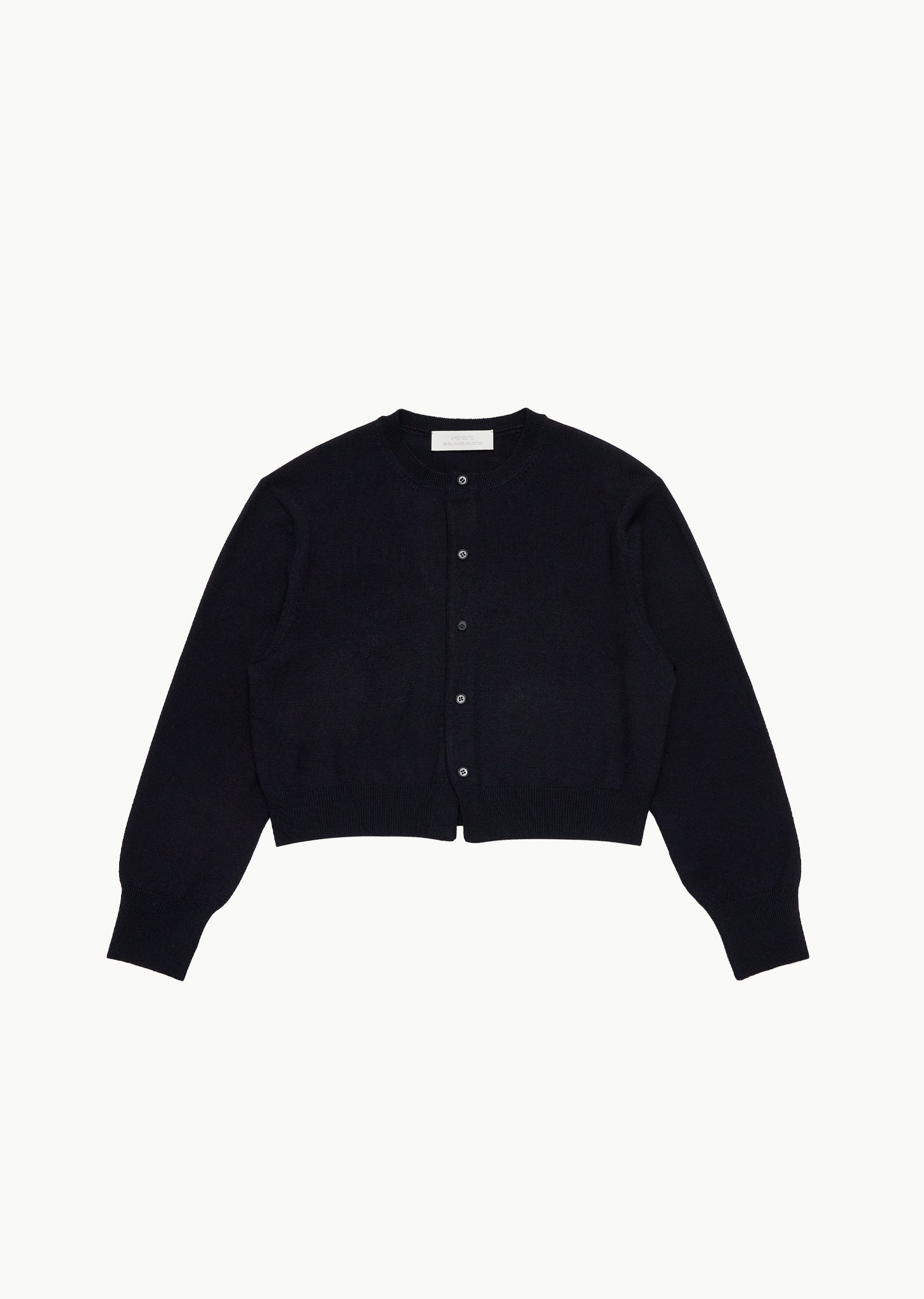 ROUND NECK CROP CARDIGAN