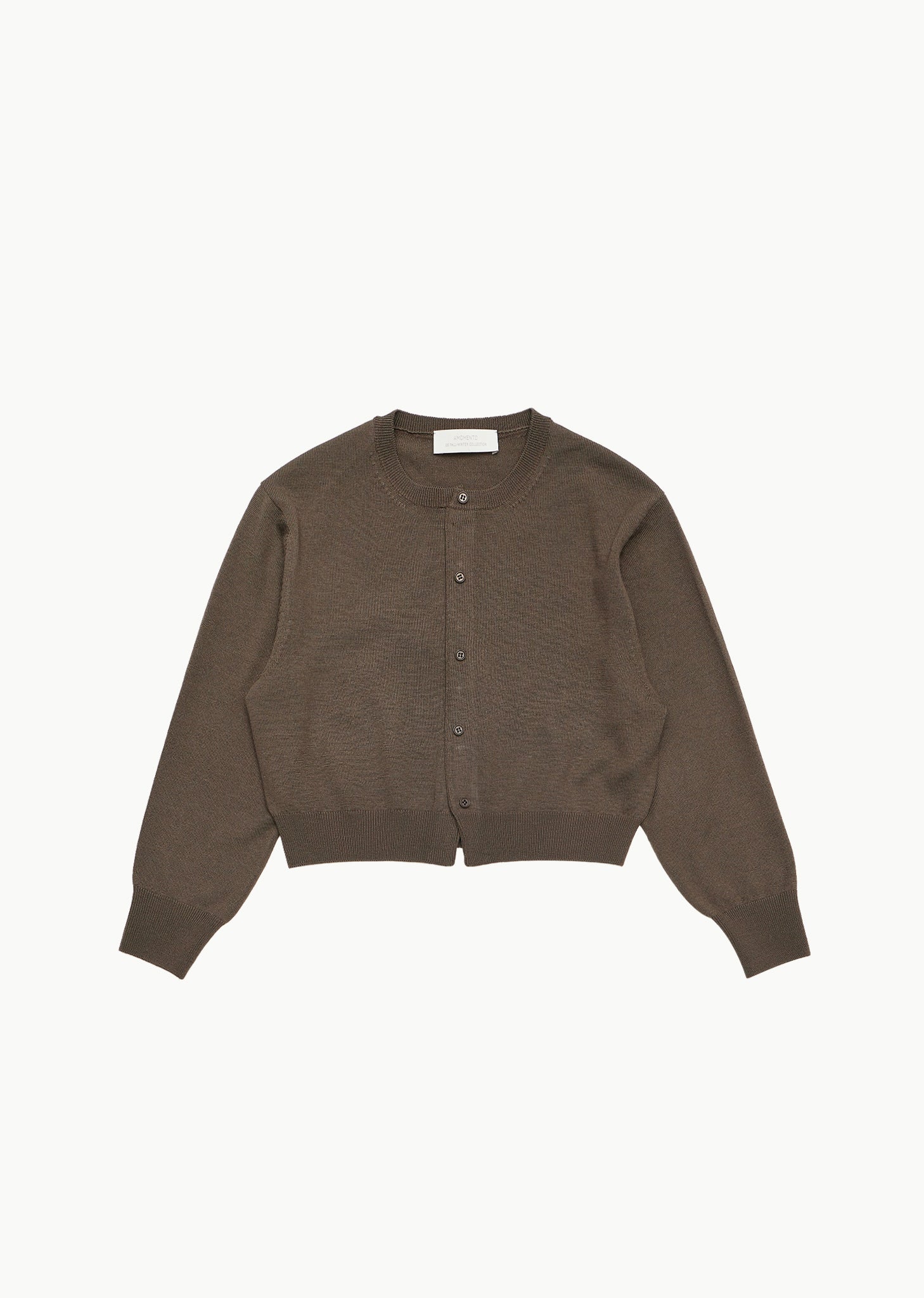 ROUND NECK CROP CARDIGAN