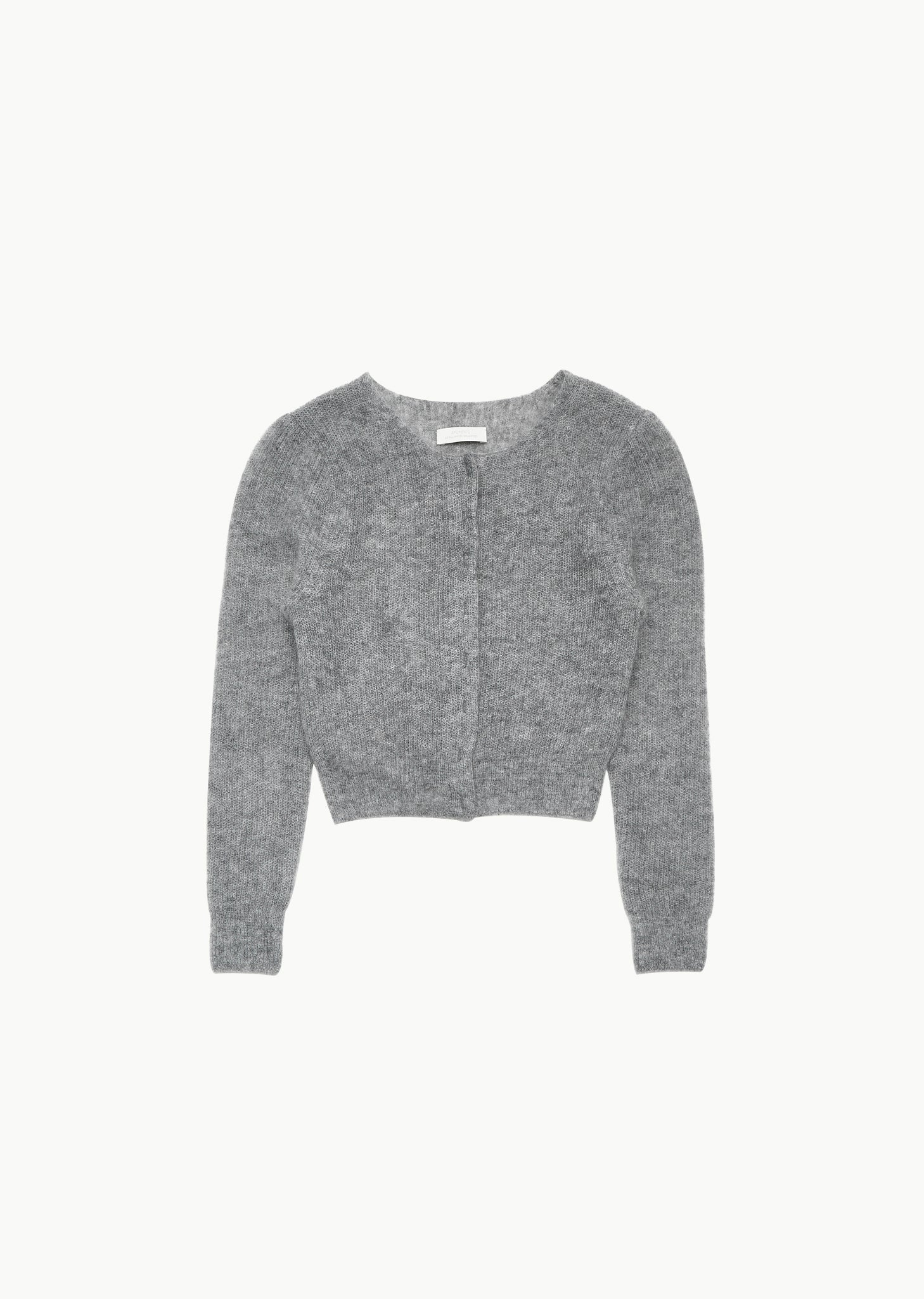 ROUND NECK SHEER CARDIGAN