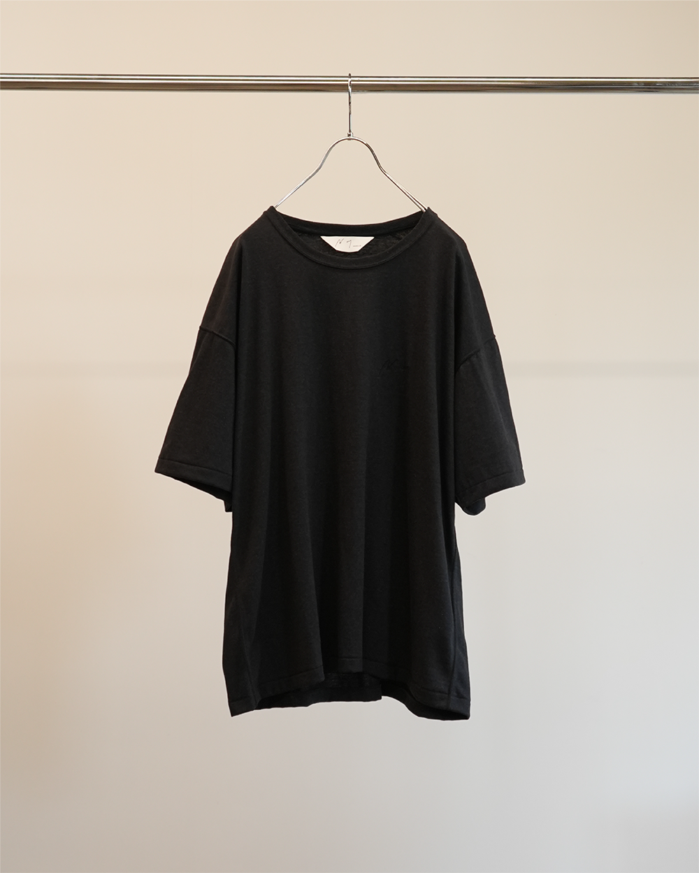 UNEVENNESS T-SHIRT(HEATHER BLACK)