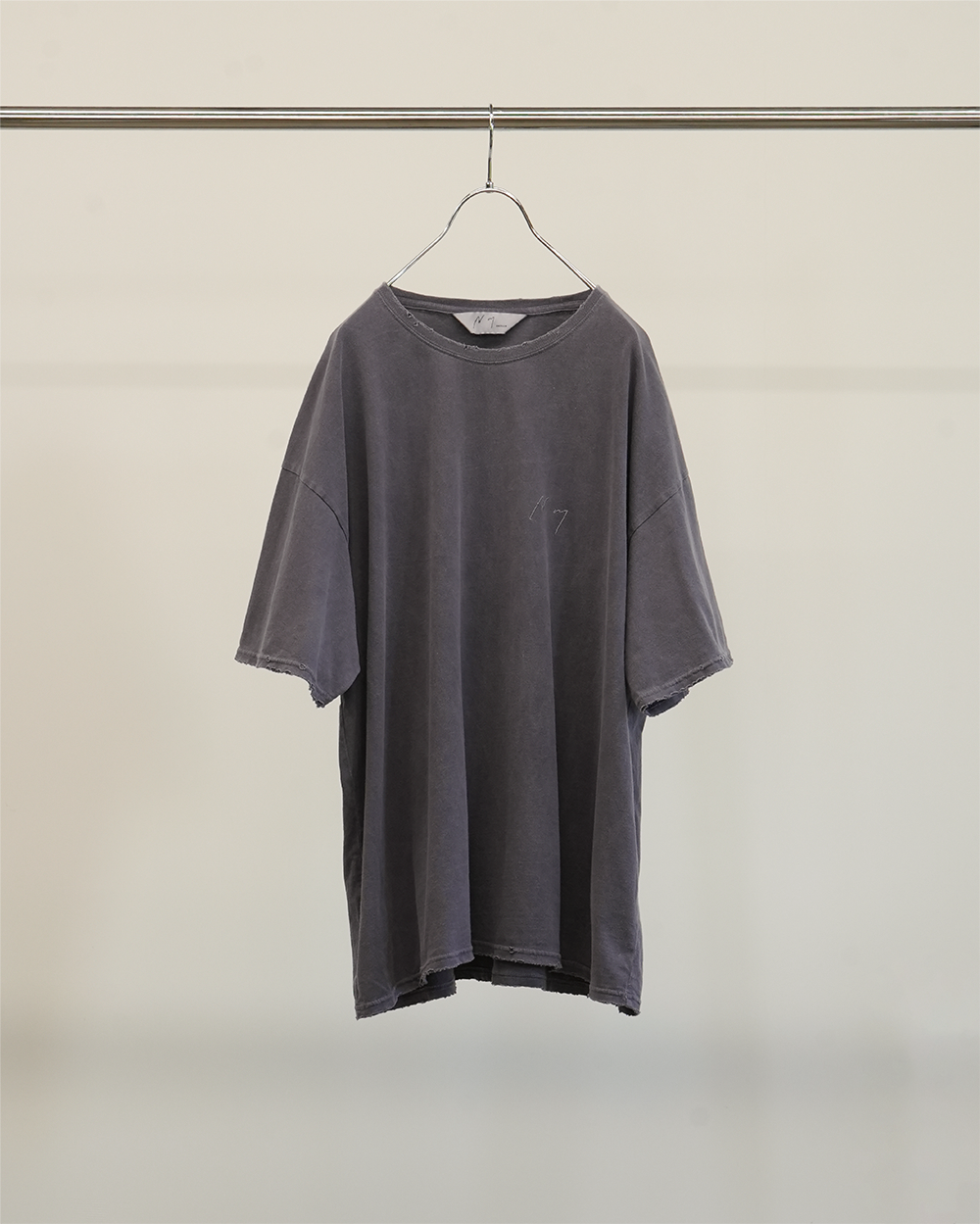 EMBROIDERY DYED T-SHIRT(PURPLE)