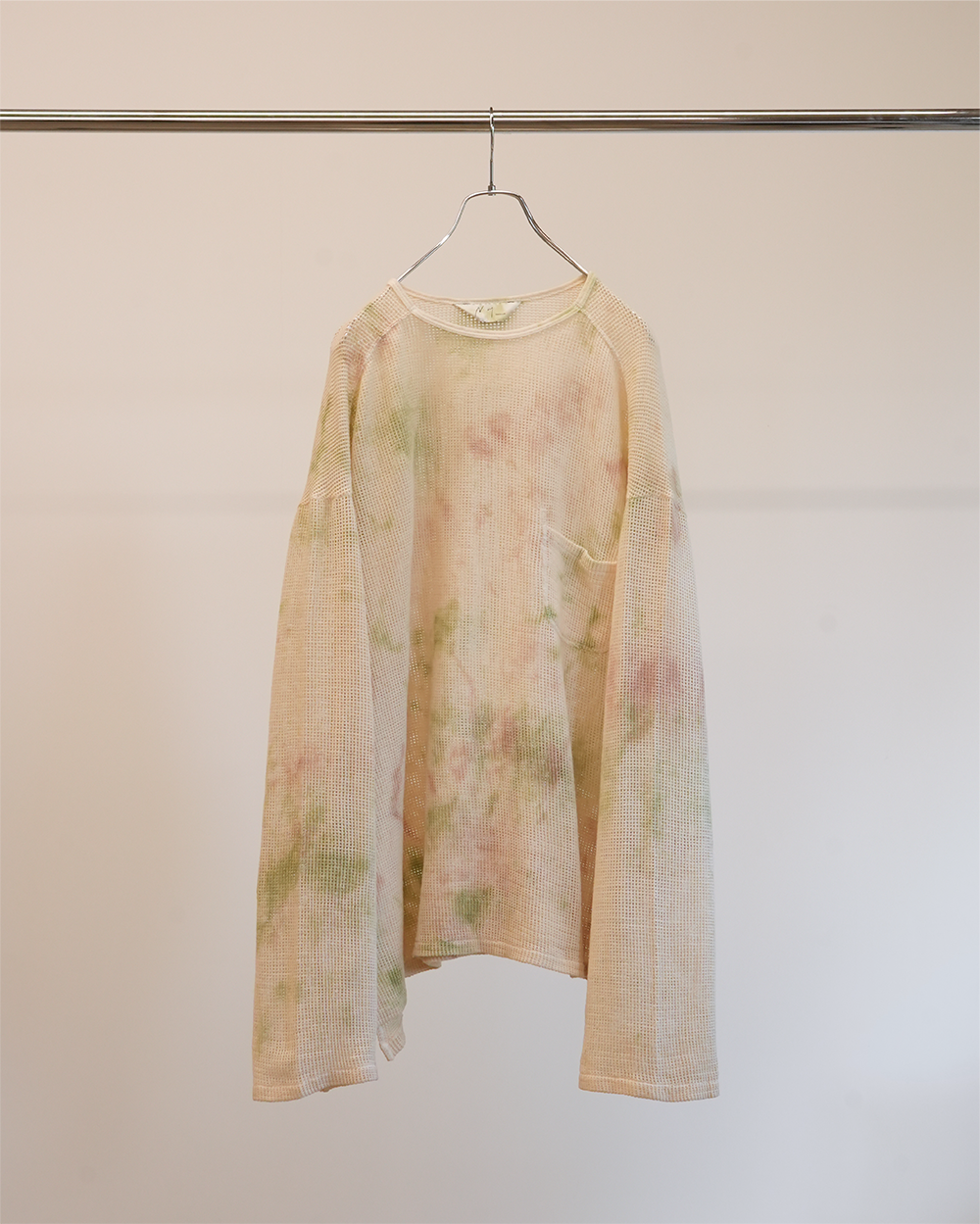 MARBLING MESH LS T-SHIRT(GREEN)
