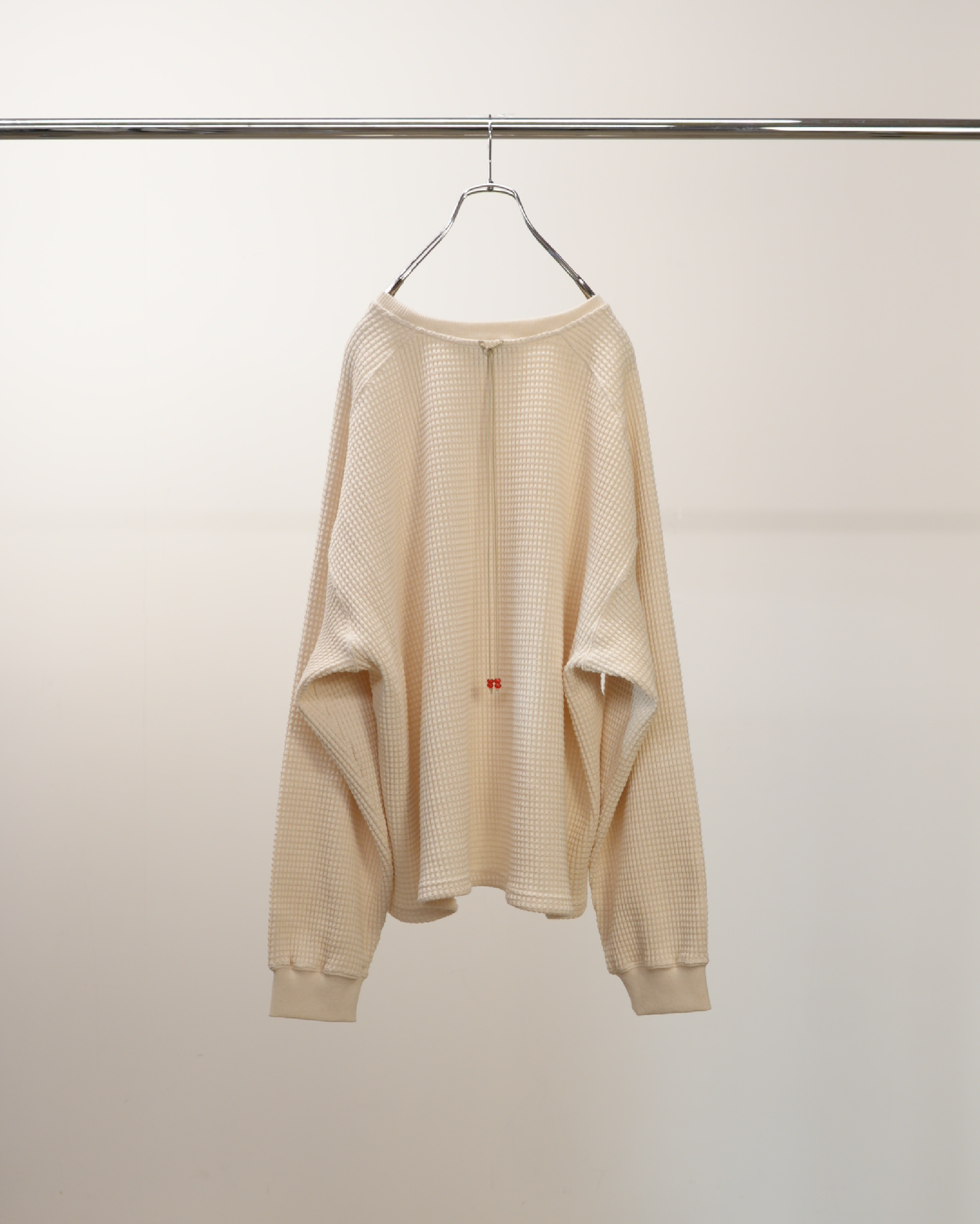 HEAVY WAFFLE OVER LS(IVORY)