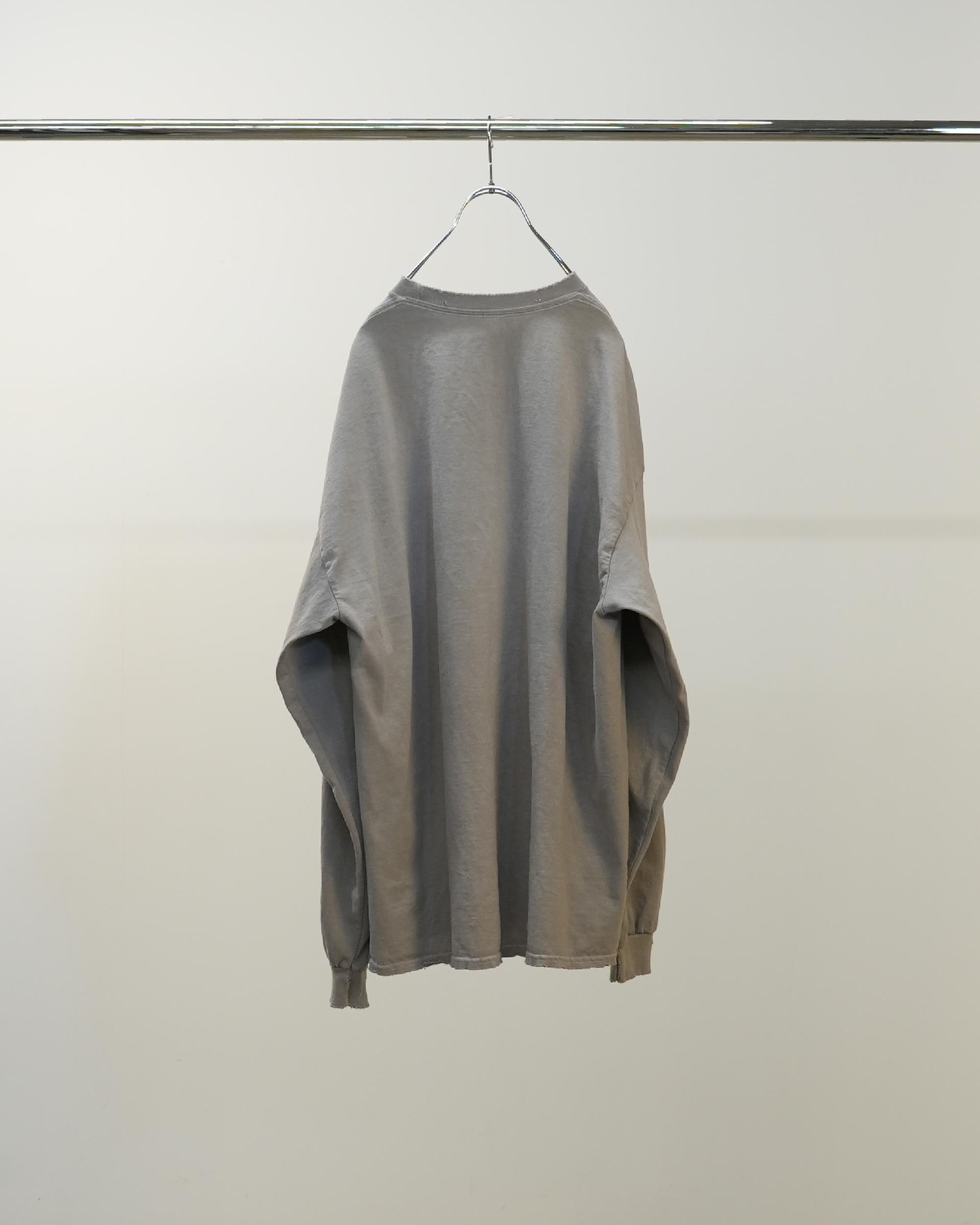 MESSAGE L/S T-SHIRT(GRAY)
