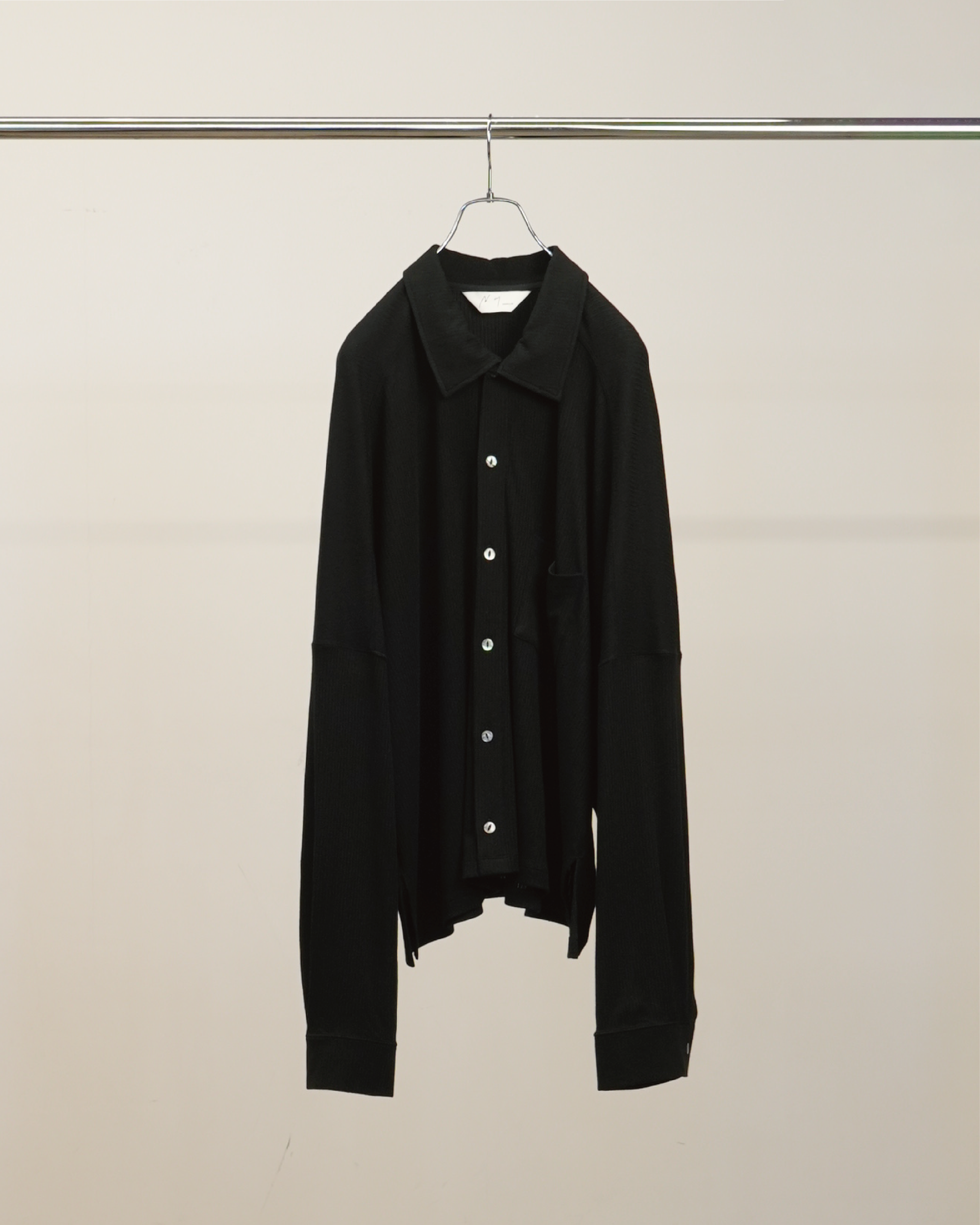 CAS/SIL KIMONO KNIT SHIRT(BLACK)