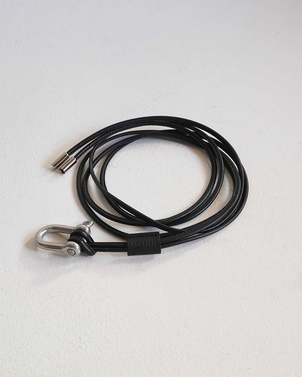 LEATHER ROPE BELT (BLACK)