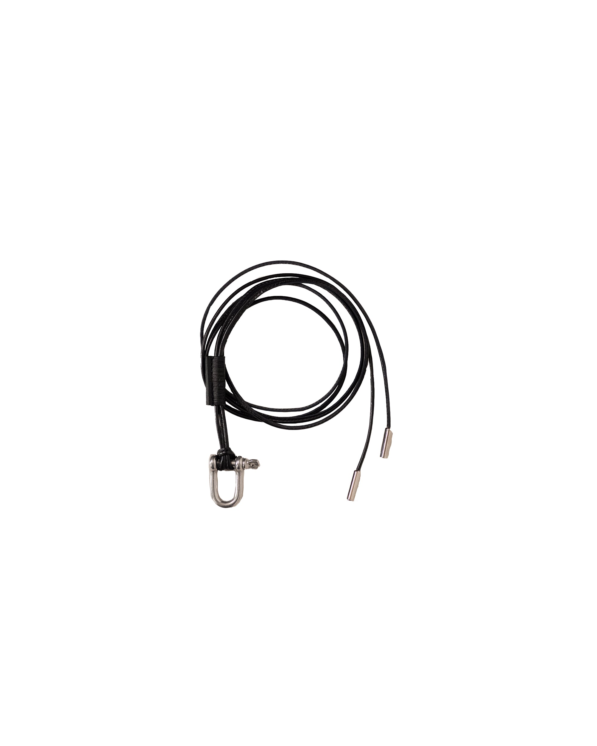 LEATHER ROPE BRACELET(BLACK)