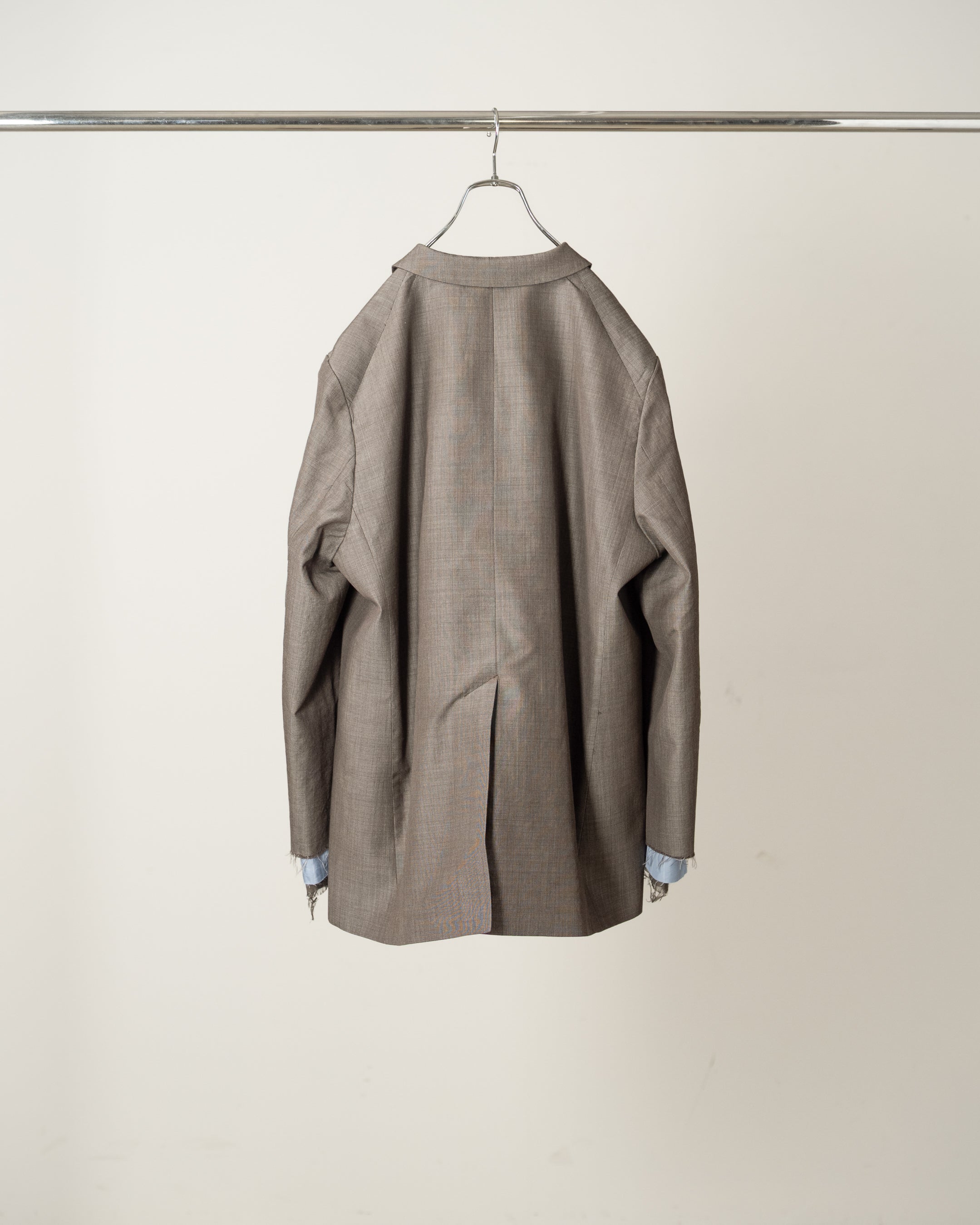LAYERED TAILORED JACKET(BROWN)