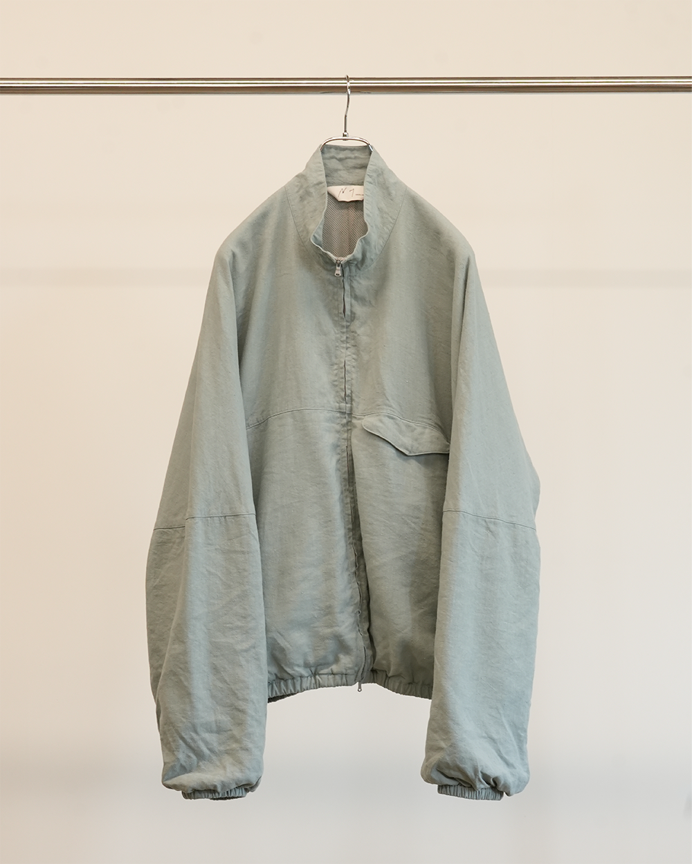 SILK NEP KIMONO BLOUSON(SAX)