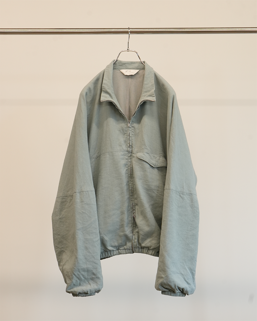 SILK NEP KIMONO BLOUSON(SAX)