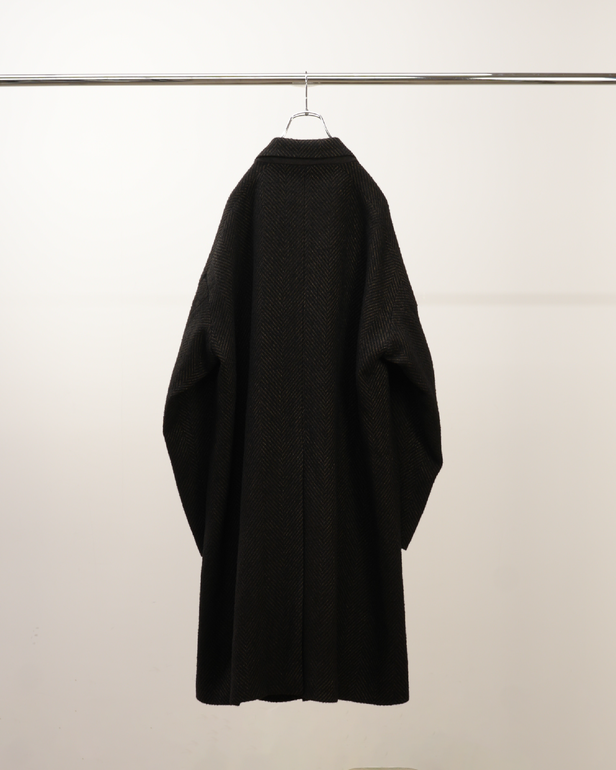 SEMI-DOUBLE CHESTER COAT(BROWN×BLACK)