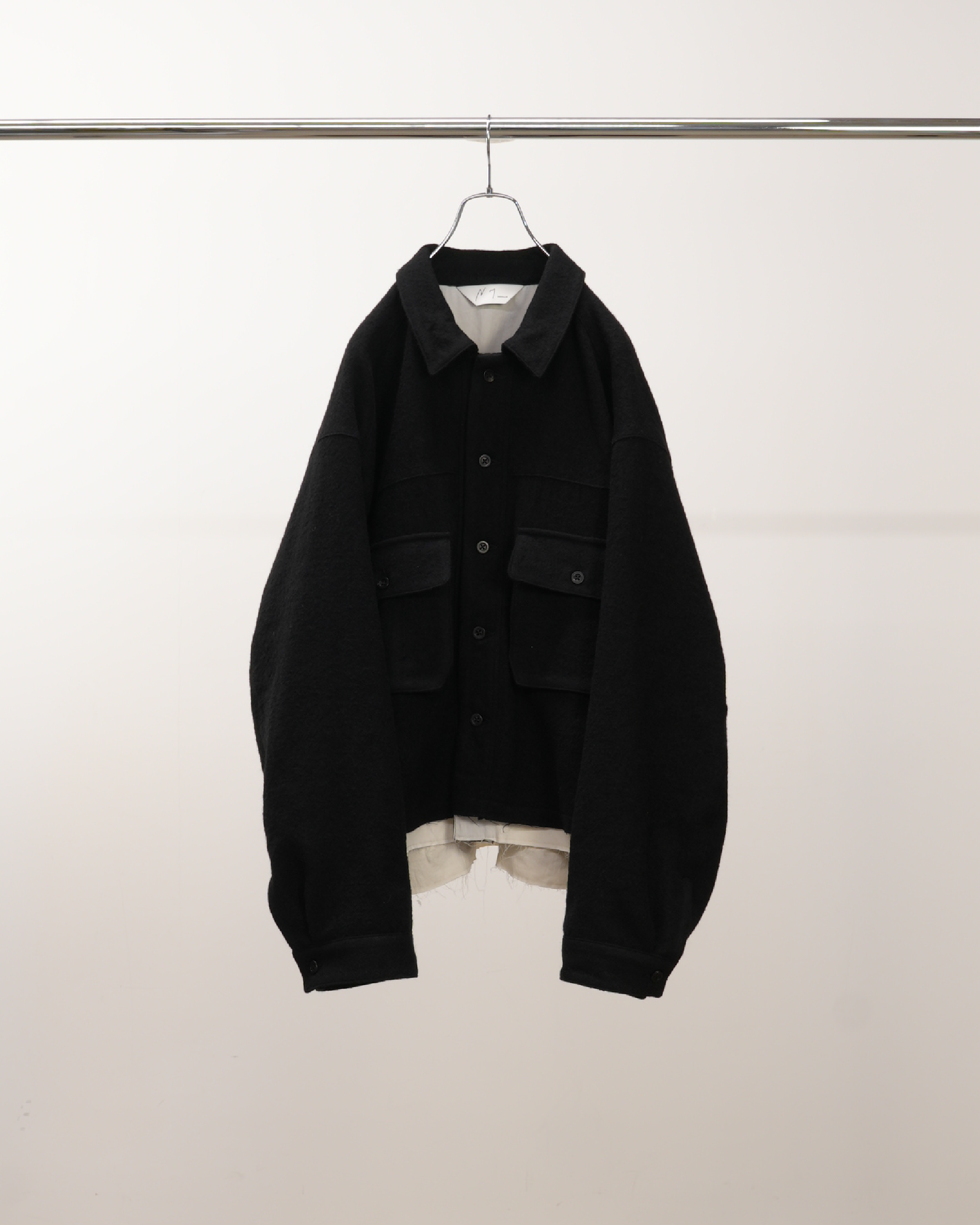 ジャケット・アウター kiryuyrik SHRINK WOOL HIGH COLLAR JACKET kiryuyrik SHRINK WOOL HIGH COLLAR JACKET SHRINK WOOL LAYERING