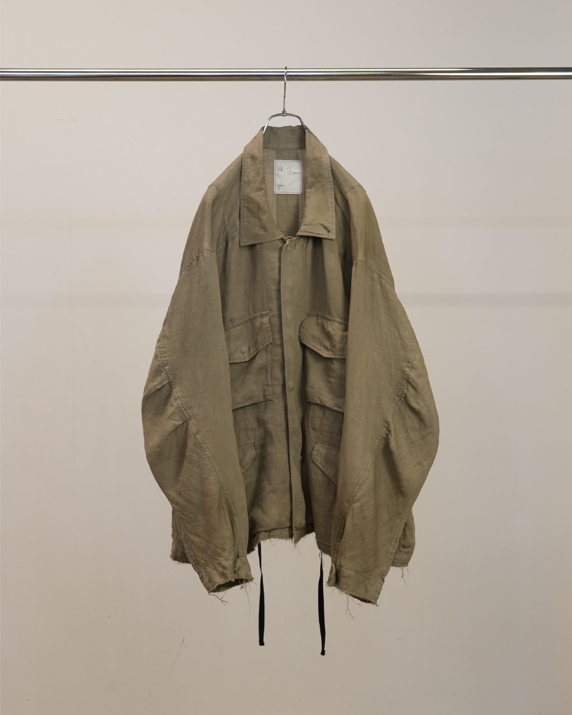 100/S LINEN FIELD JACKET(KHAKIBEIGE)