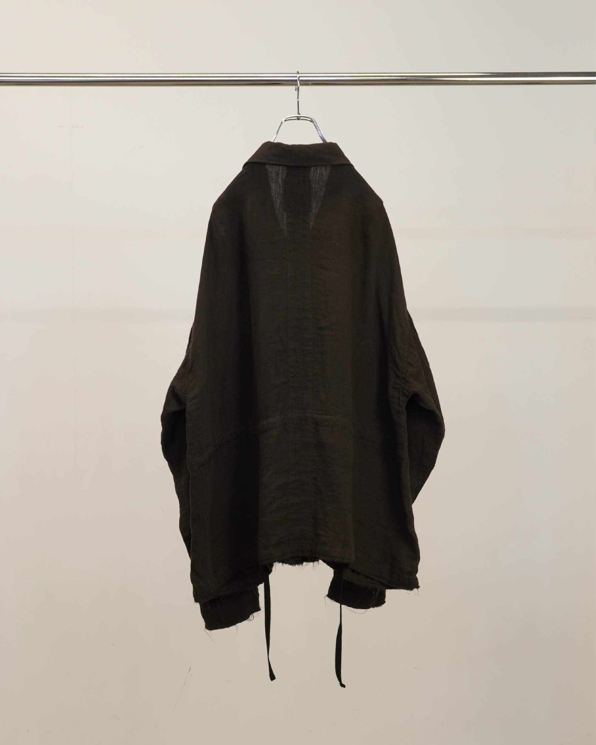 100/S LINEN FIELD JACKET(BROWN)