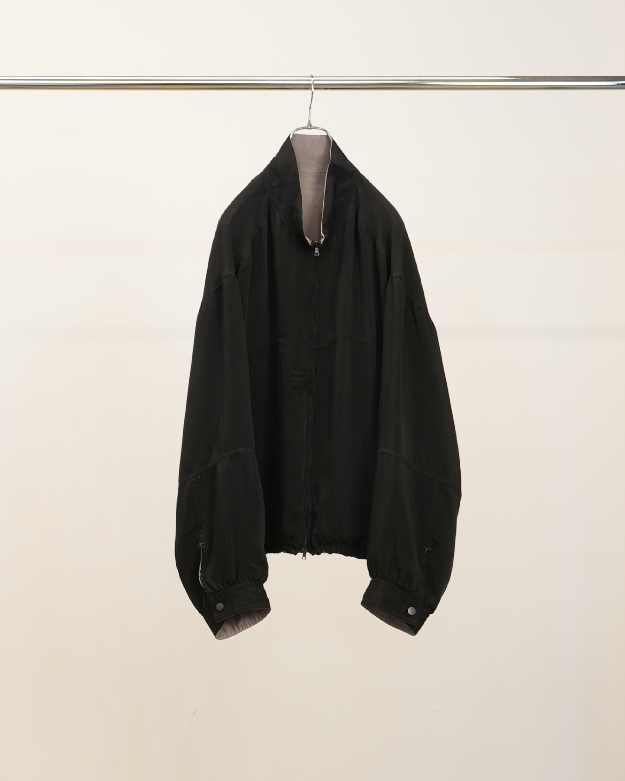 ジャケット・アウター WIRROW CUPRO COTTON DOUBLE JACKET BLACK CUPRO REVERSIBLE JACKET(BLACK)