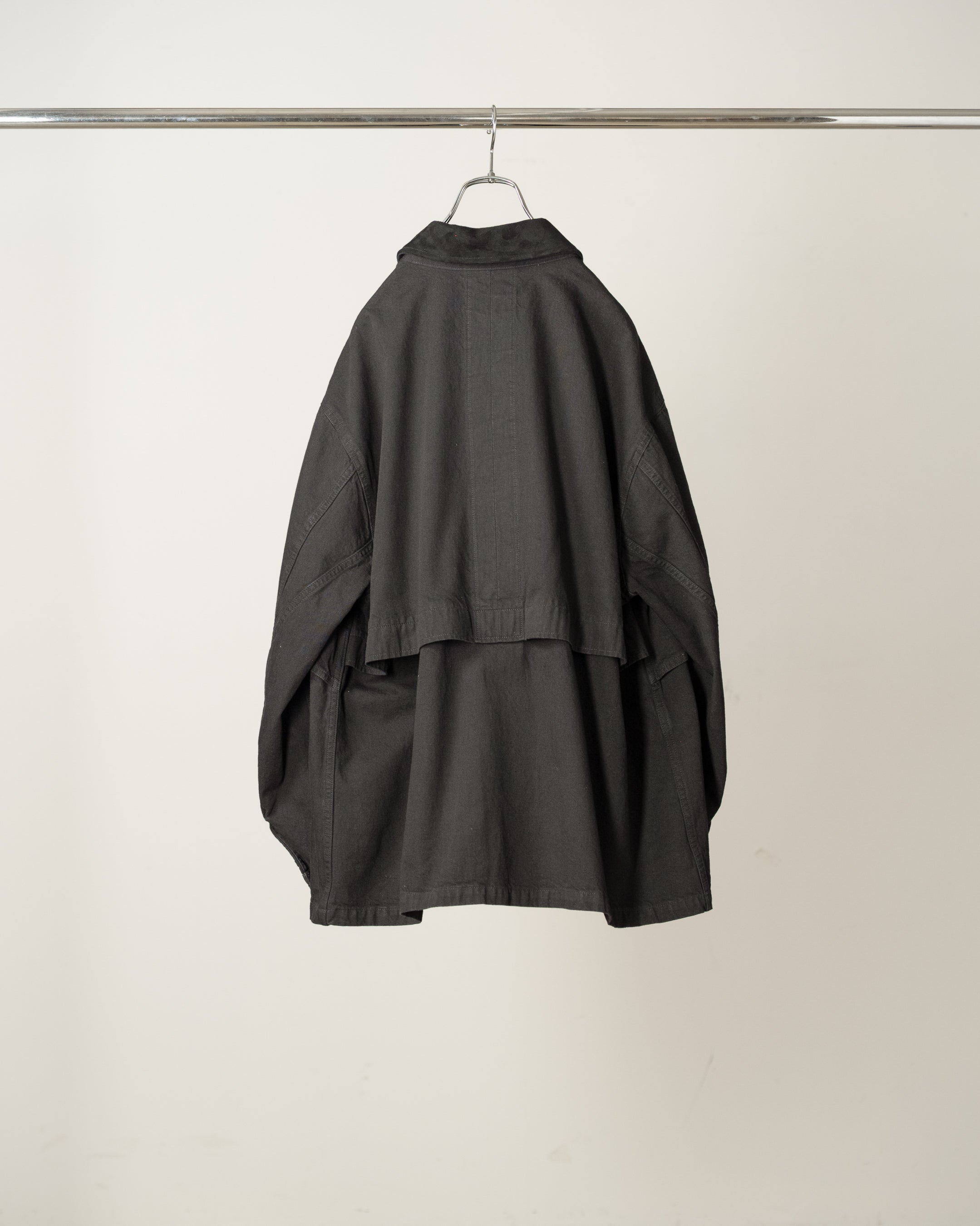 AGING DENIM HALF JACKET(BLACK)