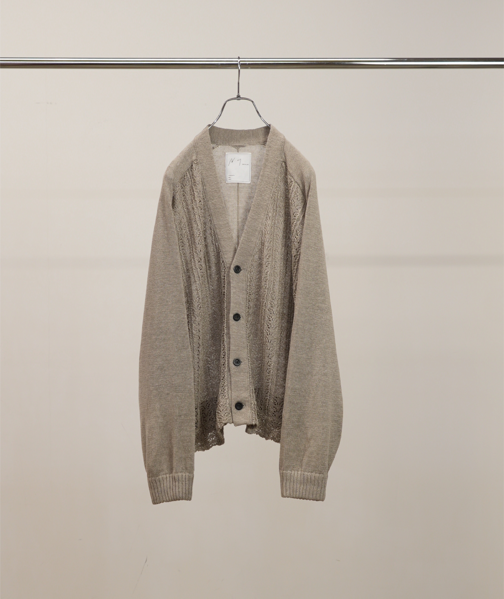 LACED KNIT CARDIGAN(BEIGE)