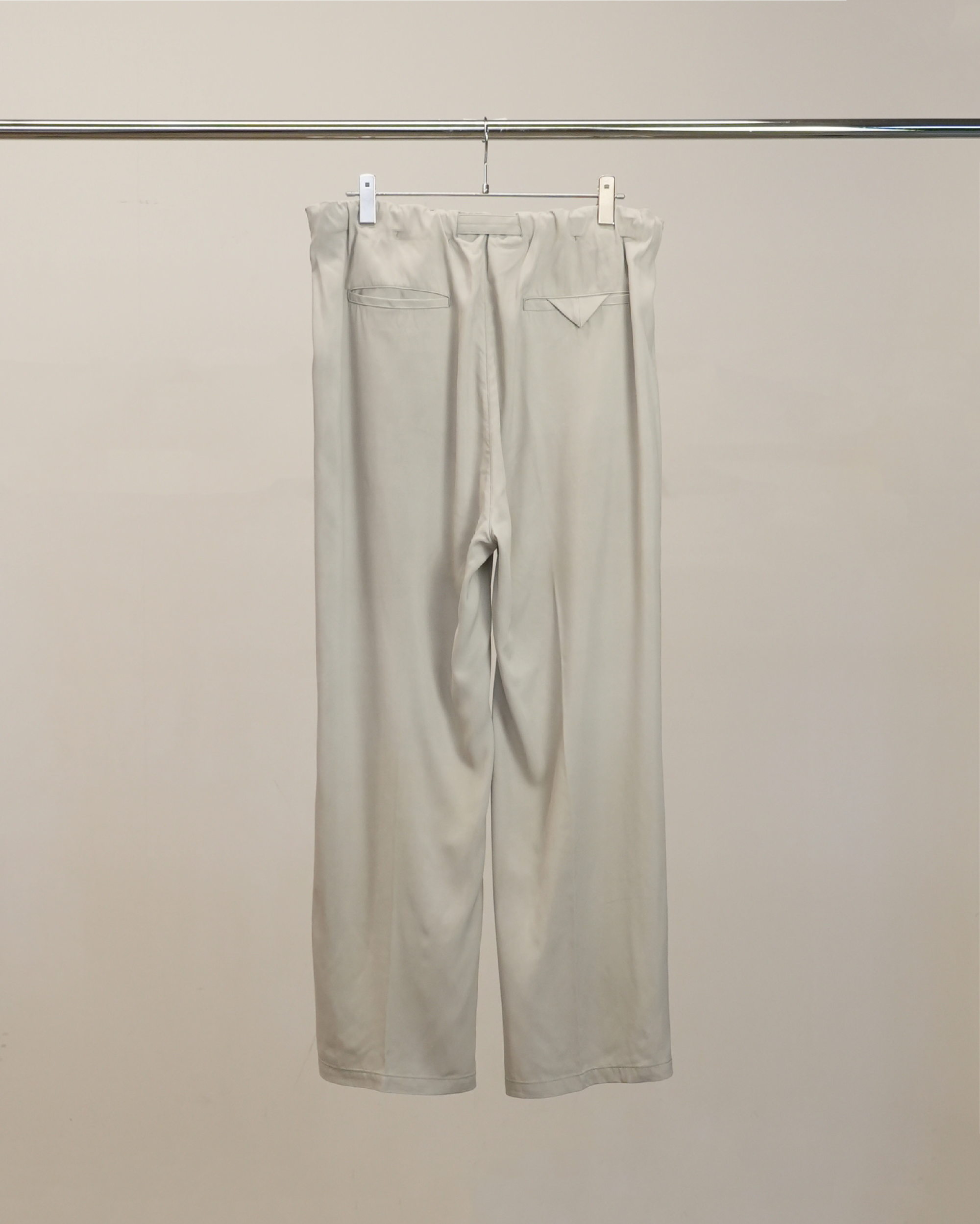 VISCOSE BELT-LESS TROUSERS(MINT)