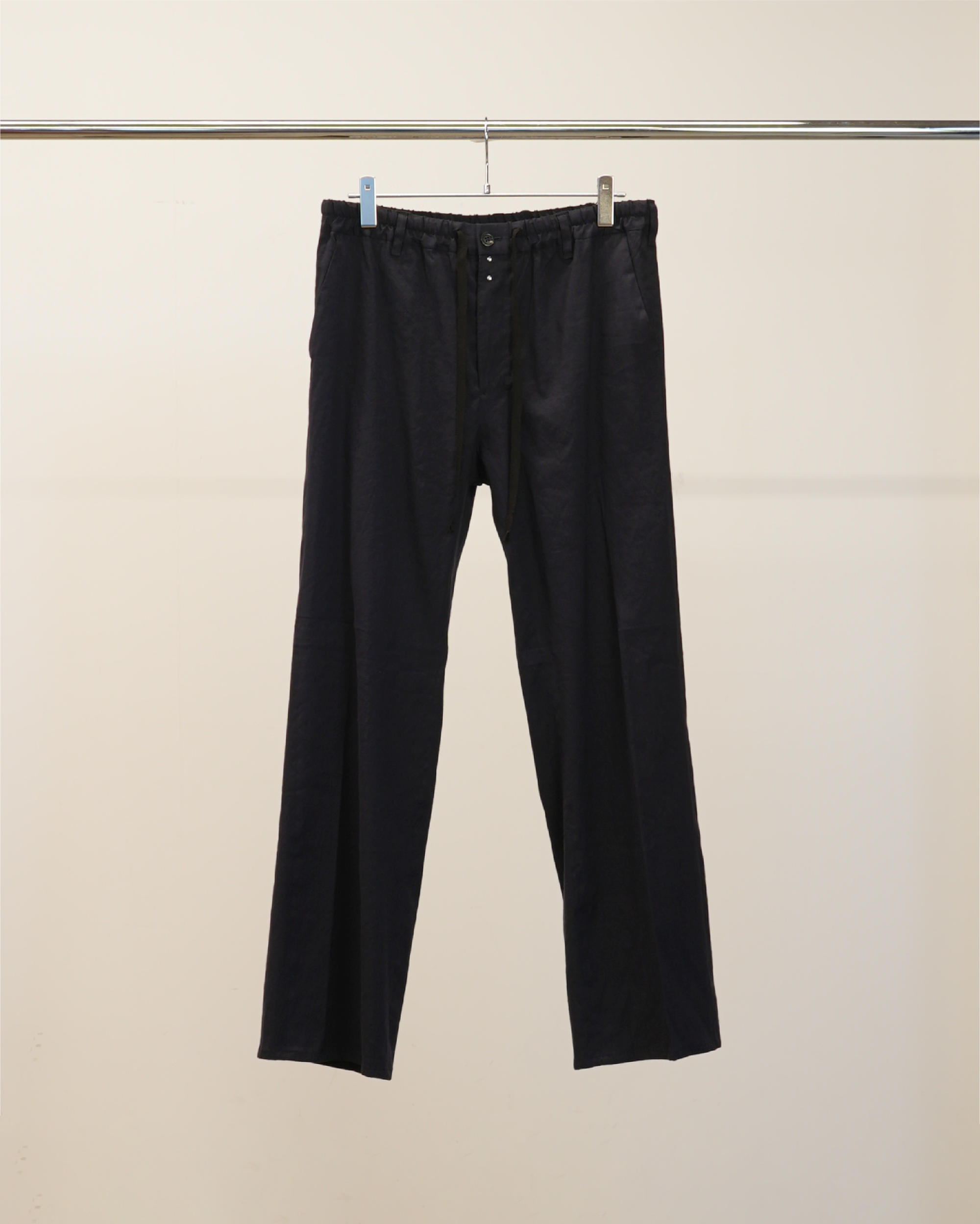 L/R SHOE CUT SLACKS(NAVY)