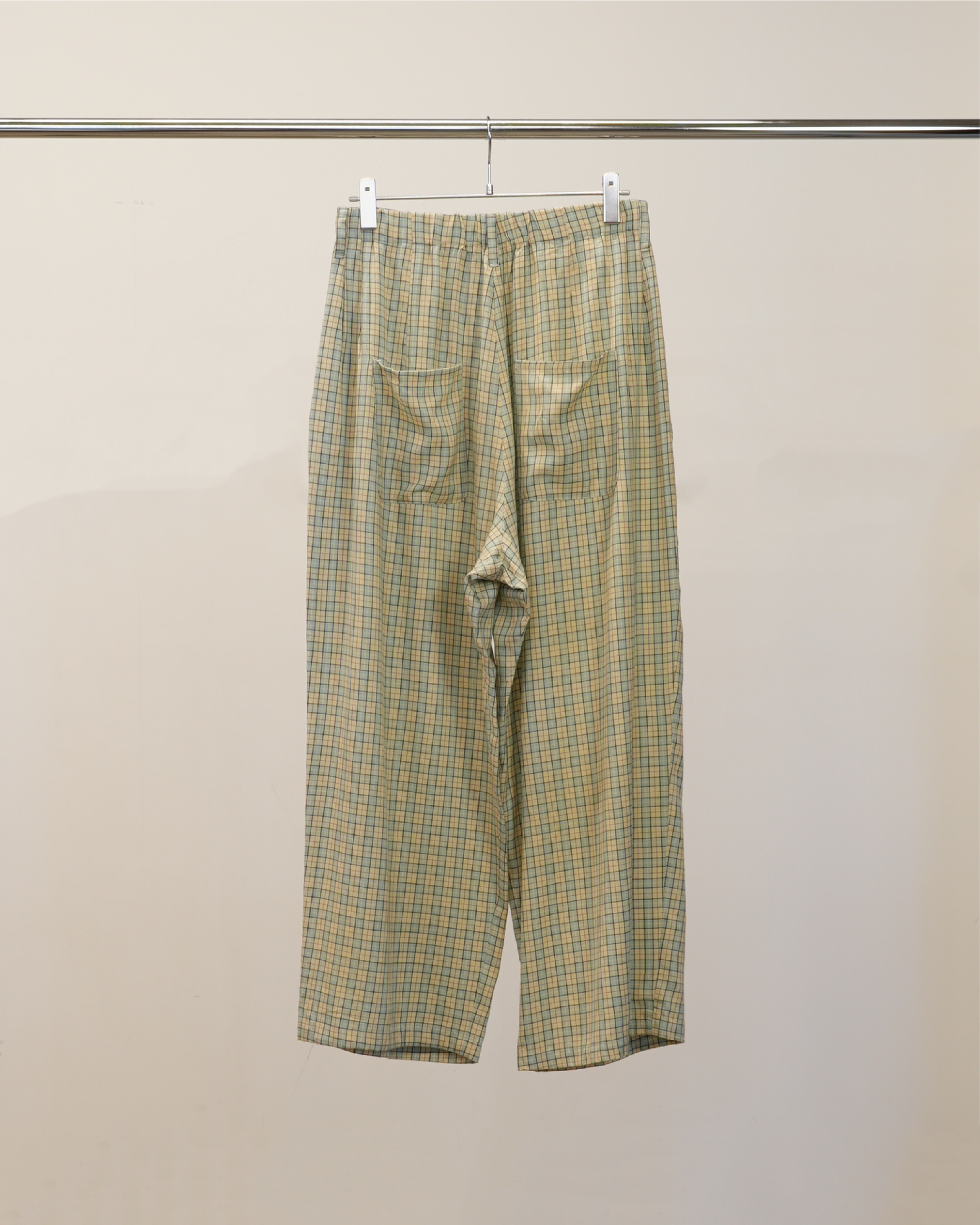 NEL CHECK EASY PANTS(CREAM)