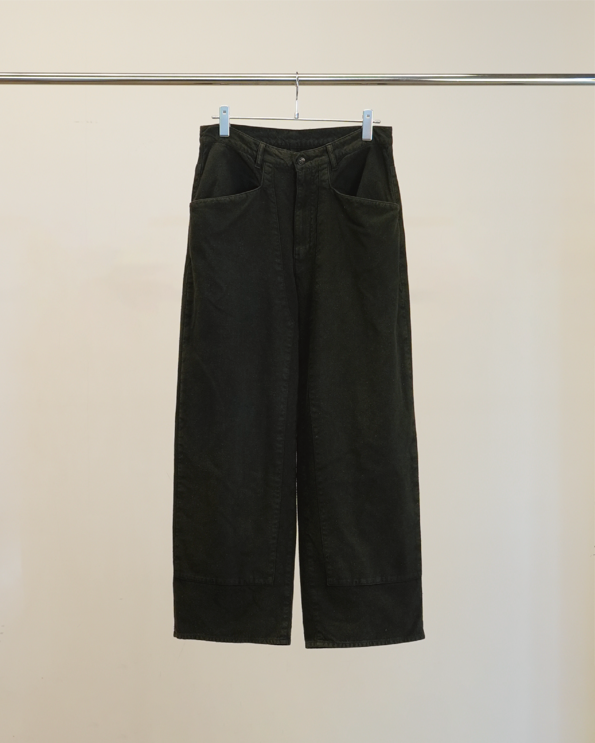 パンツ ANCELLM / C/R DUCK DOUBLEKNEE PANTS C/R DUCK DOUBLEKNEE PANTS(BLACK)
