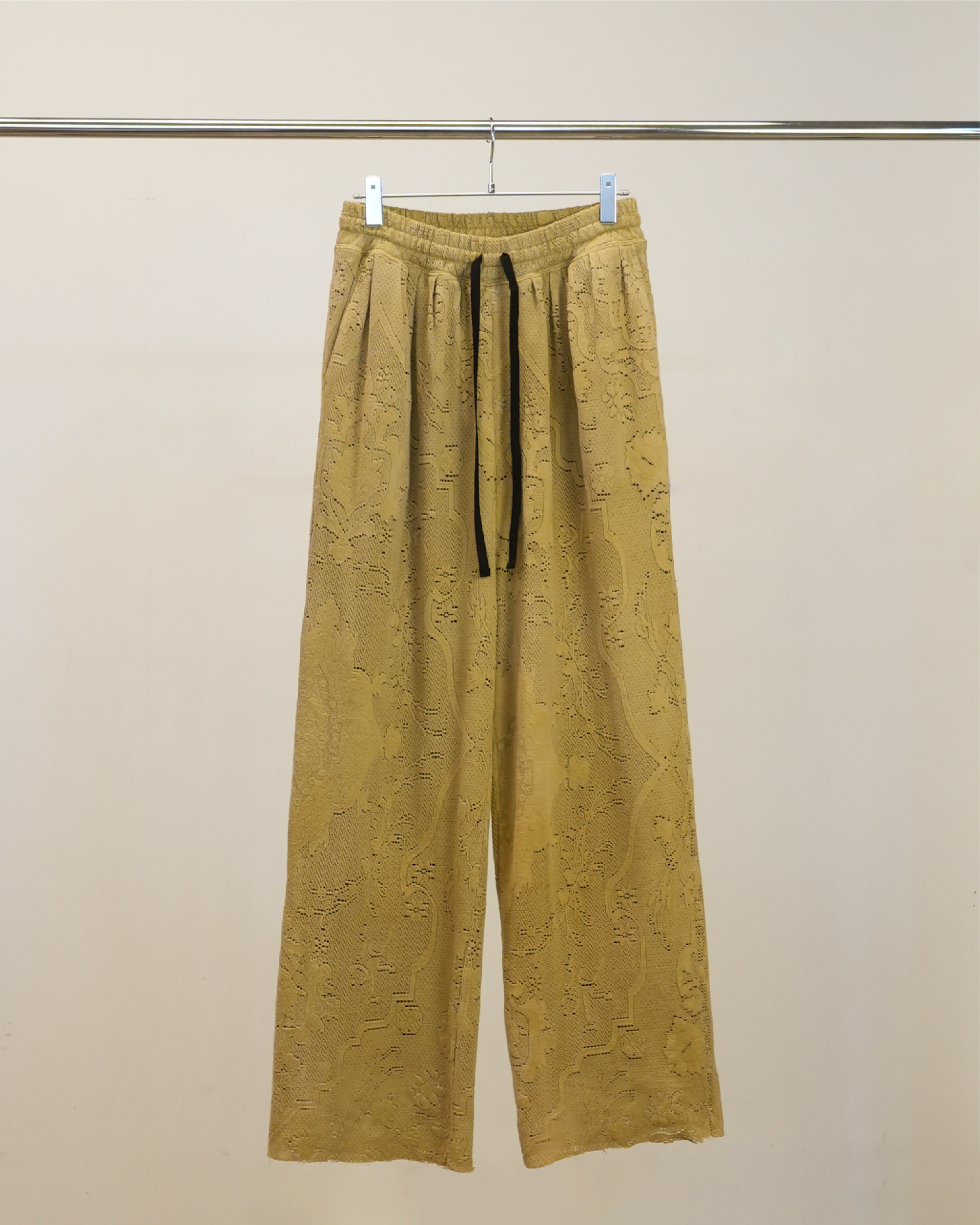 AGING LACE DOUBLE PANEL SLACKS(MUSTARD)