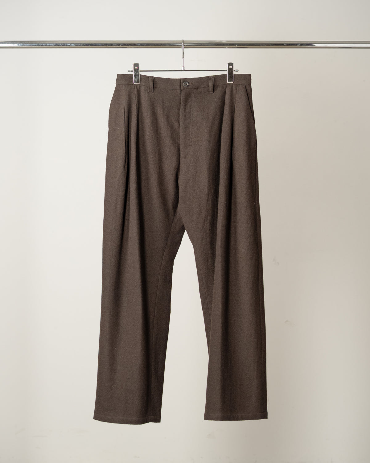 WOOL SLACKS(BROWN)