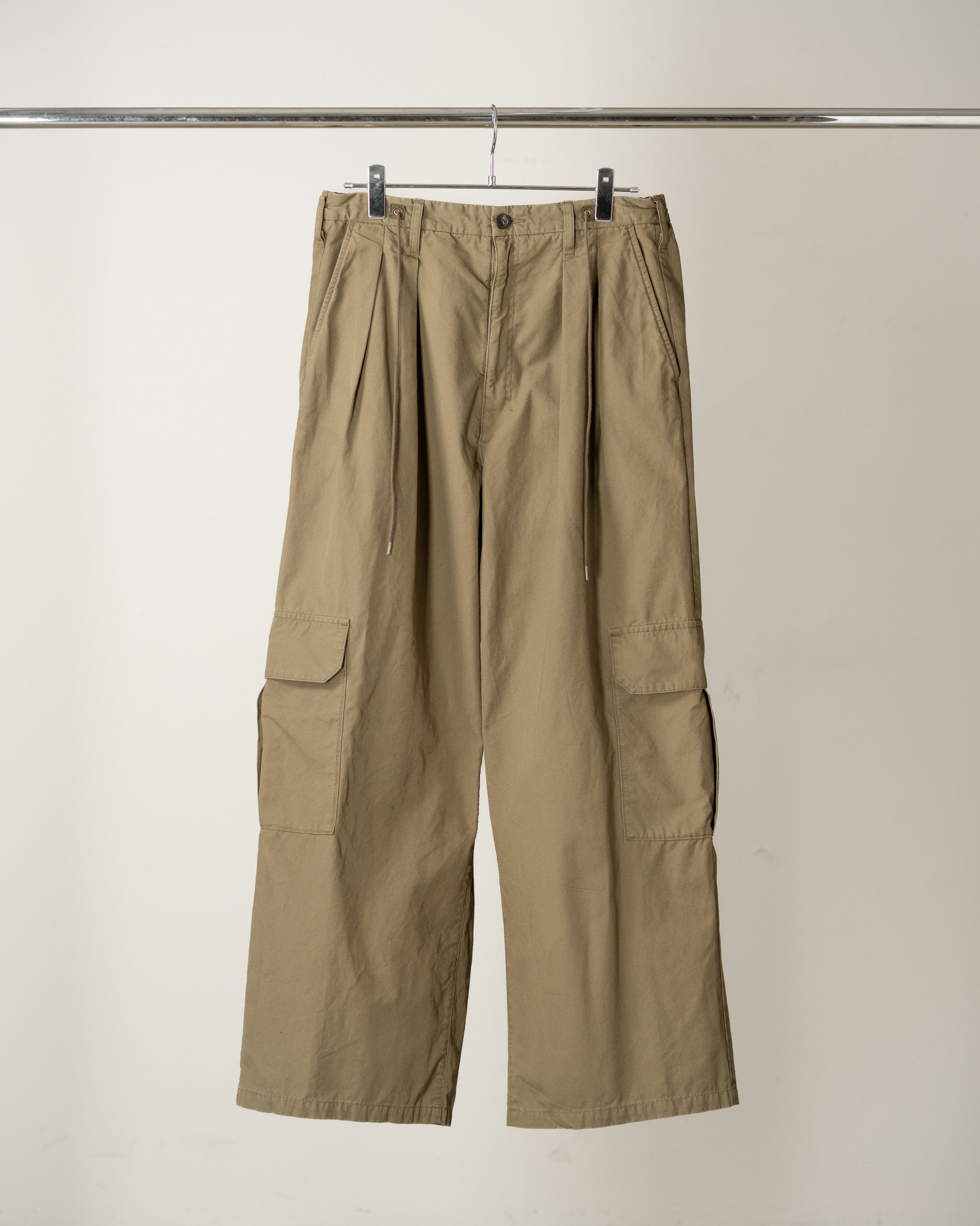 POPLIN CARGO PANTS(OLIVE)