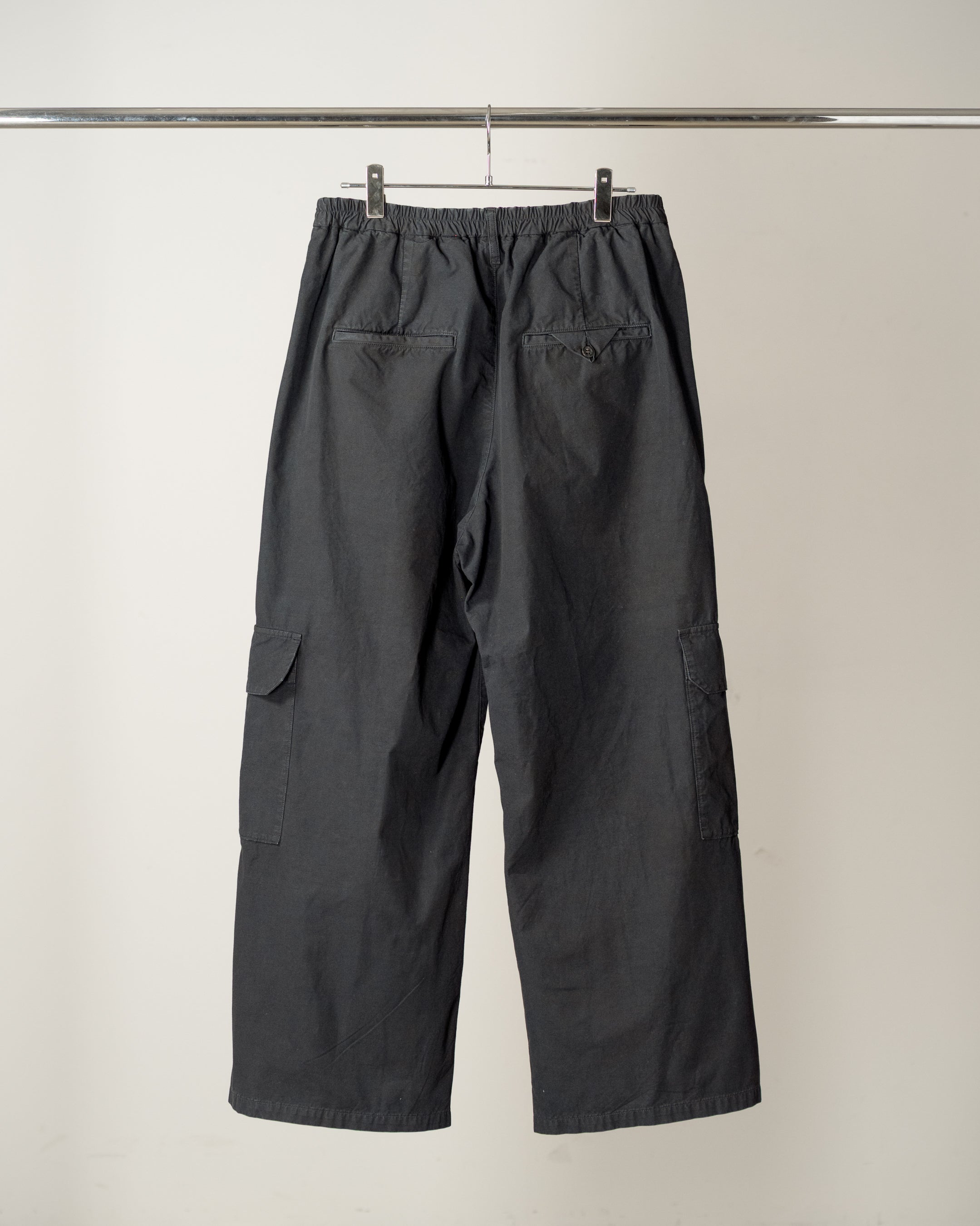 POPLIN CARGO PANTS(BLACK)