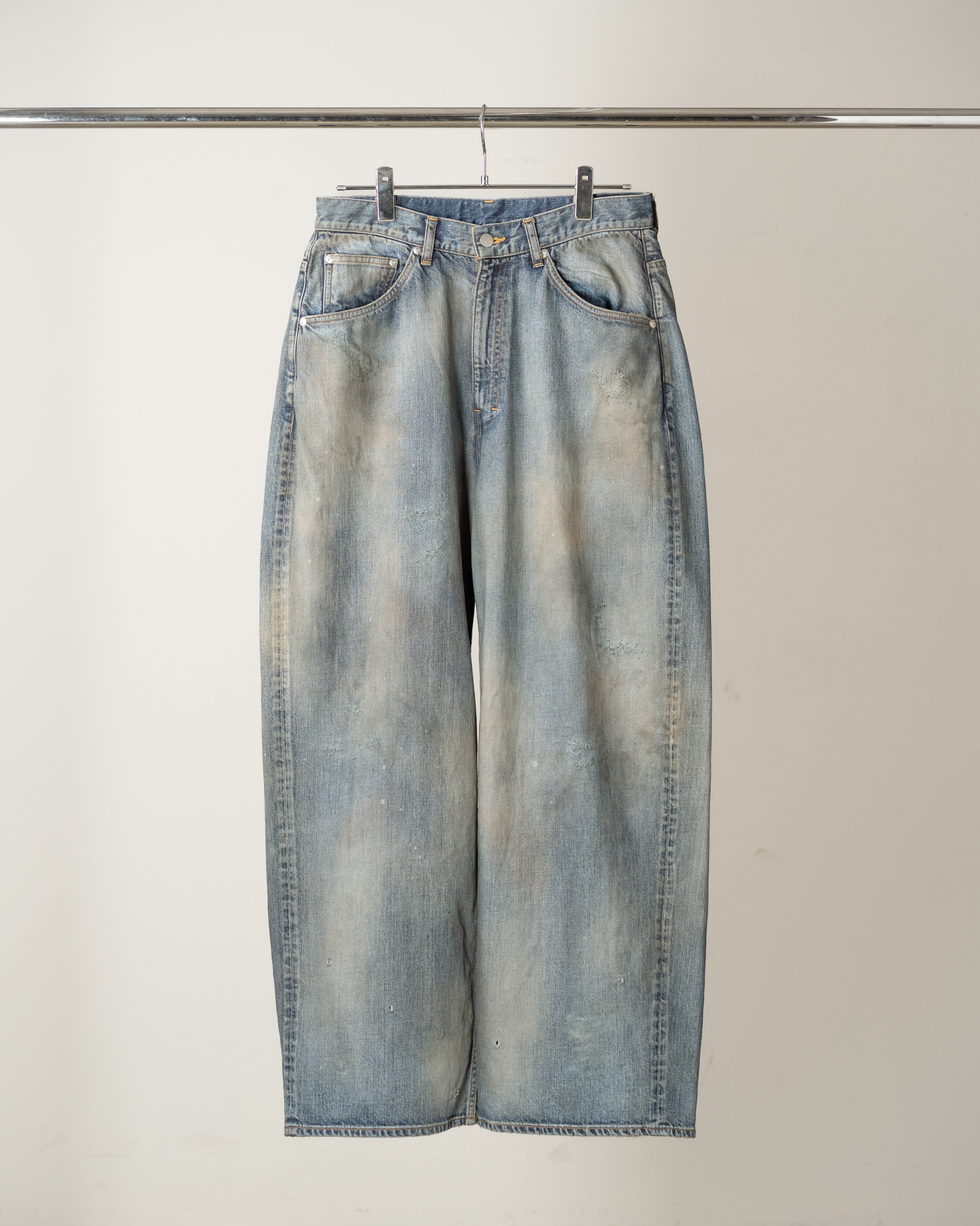 STRAIGHT WIDE DENIM PANTS(INDIGO)