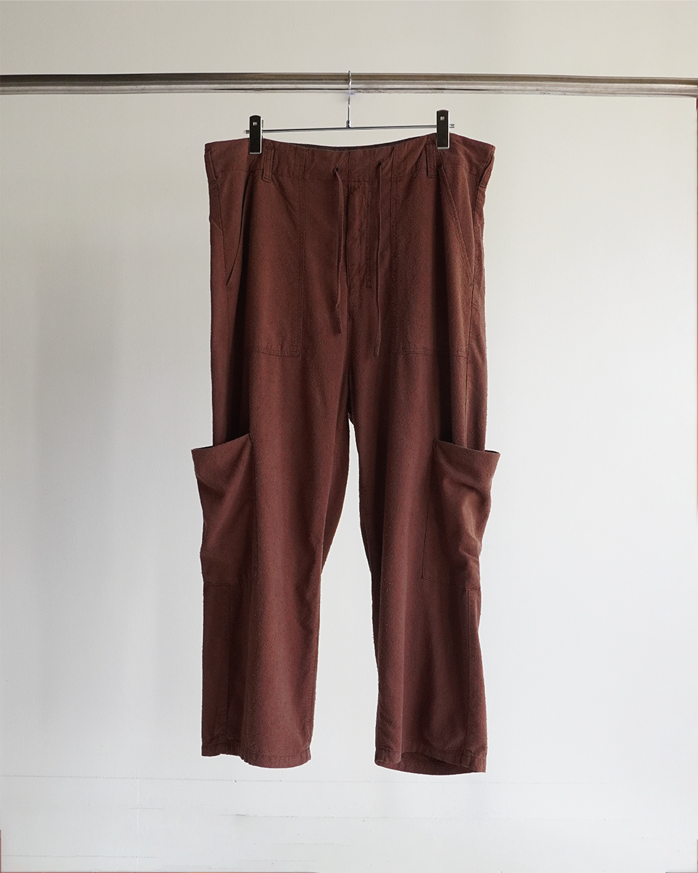 SILK SUEDE BAKER CARGO PANTS(BROWN)