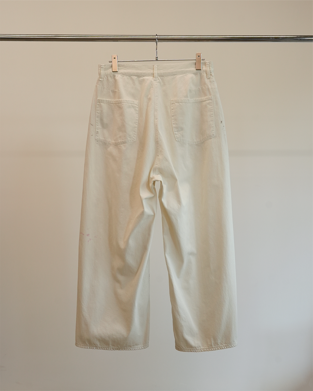 LIGHT OZ WIDE STRAIGHT DENIM PANTS(WHITE)