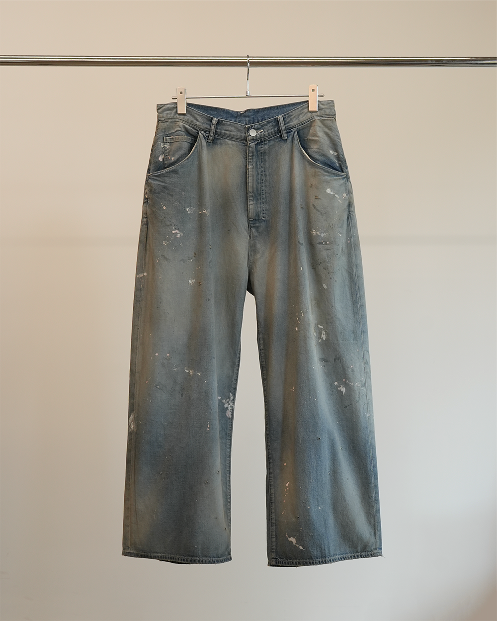LIGHT OZ WIDE STRAIGHT DENIM PANTS(INDIGO)
